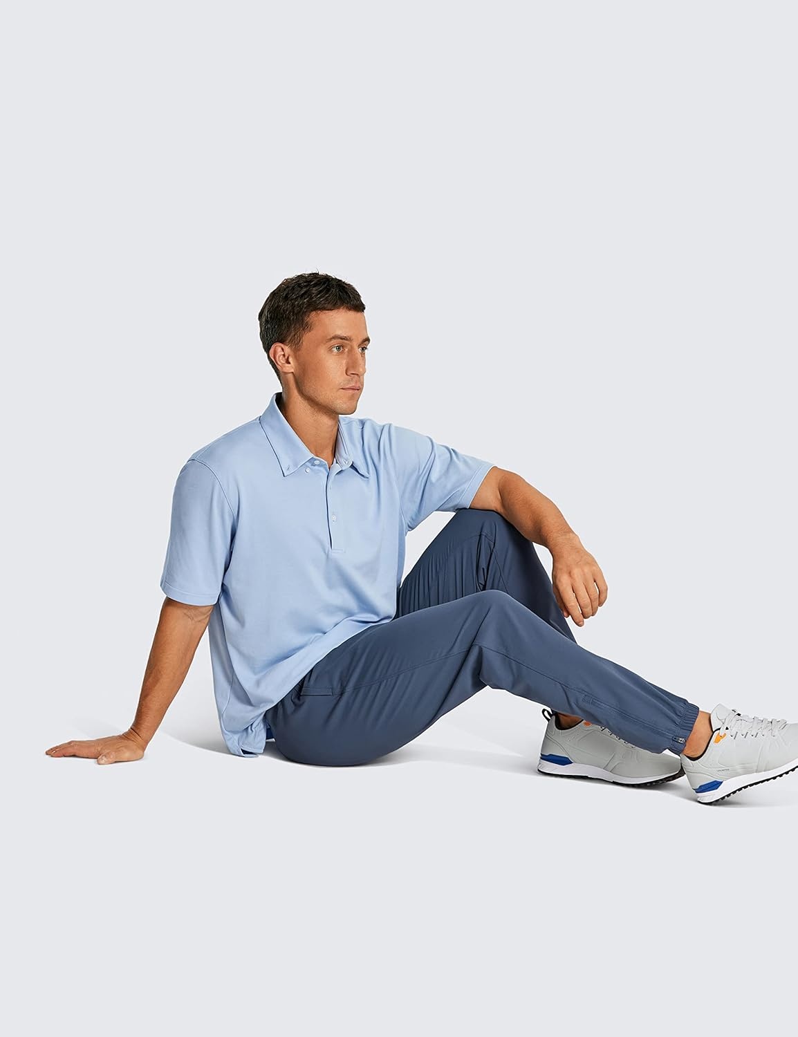 image:imageCRZ YOGA 4Way Stretch Athletic Joggers for Men 3032 Track Golf Gym Workout Hiking Pants with PocketsElectric Blue