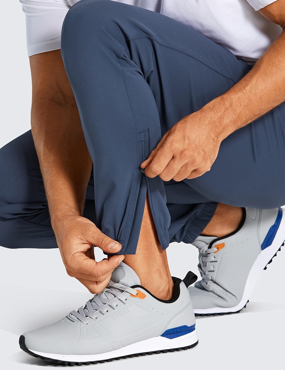 image:imageCRZ YOGA 4Way Stretch Athletic Joggers for Men 3032 Track Golf Gym Workout Hiking Pants with PocketsElectric Blue