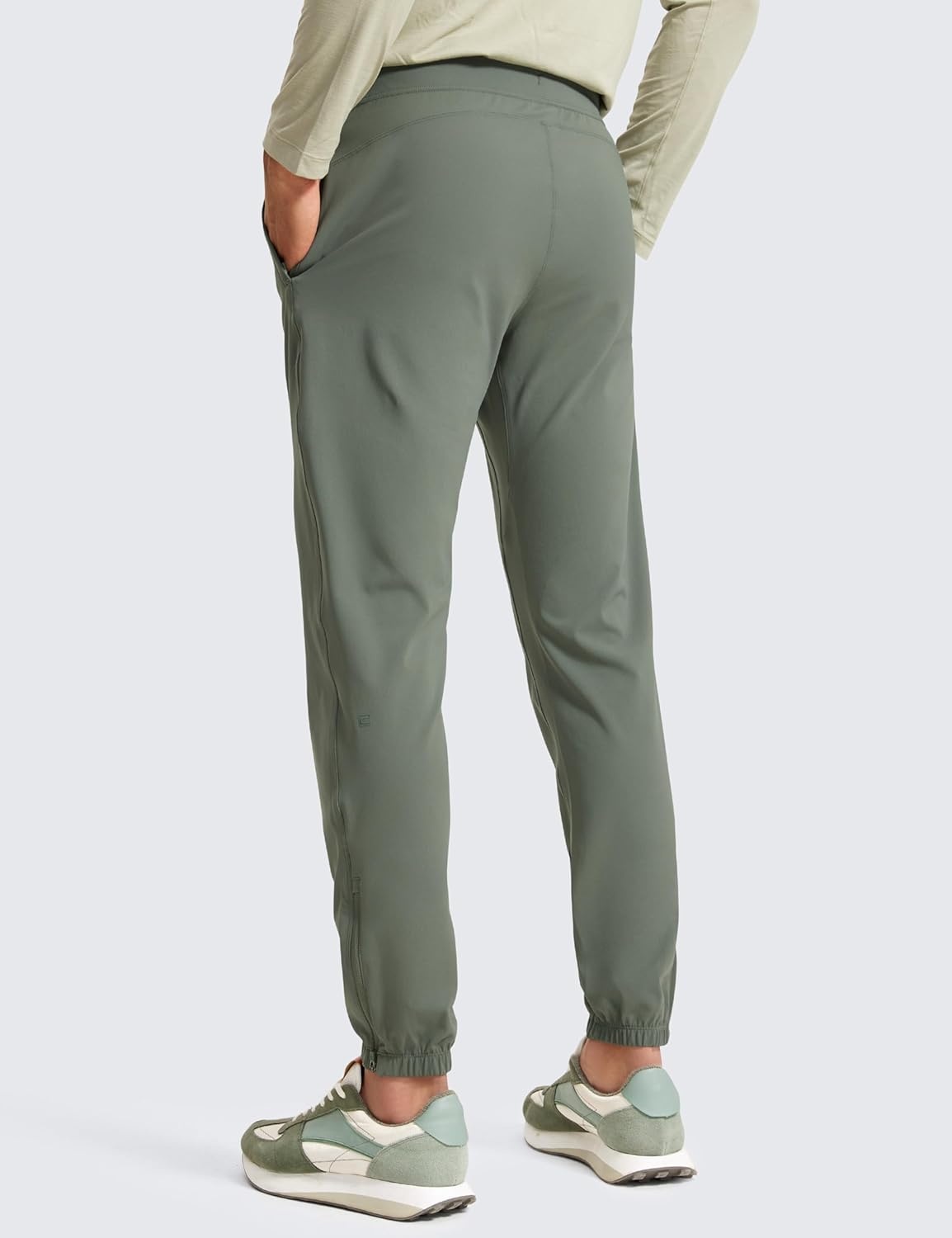 image:imageCRZ YOGA 4Way Stretch Athletic Joggers for Men 3032 Track Golf Gym Workout Hiking Pants with PocketsGrey Sage