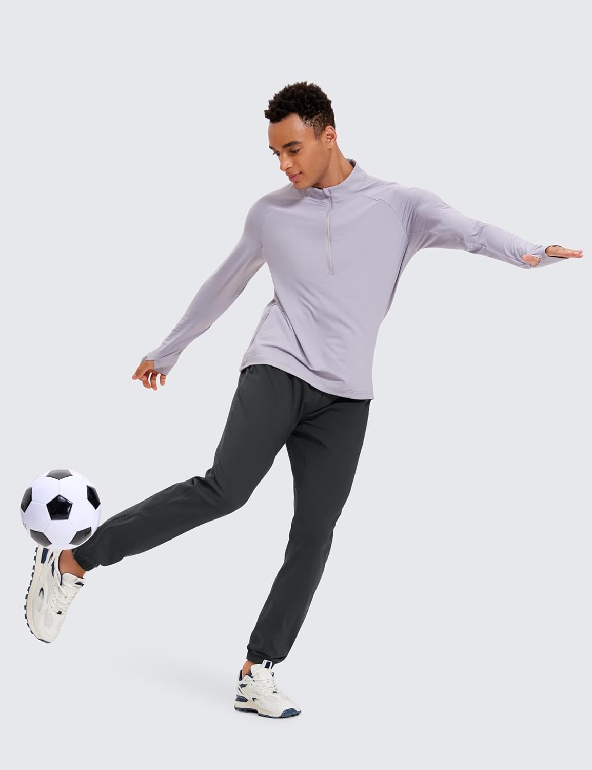 image:imageCRZ YOGA 4Way Stretch Athletic Joggers for Men 3032 Track Golf Gym Workout Hiking Pants with PocketsInk Gray