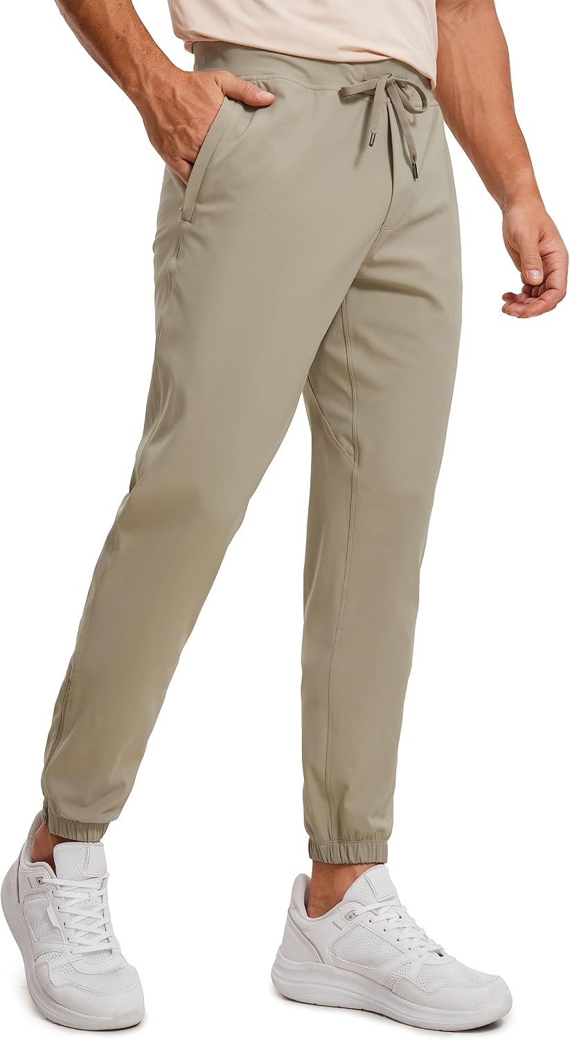 image:imageCRZ YOGA 4Way Stretch Athletic Joggers for Men 3032 Track Golf Gym Workout Hiking Pants with PocketsKhali Barley
