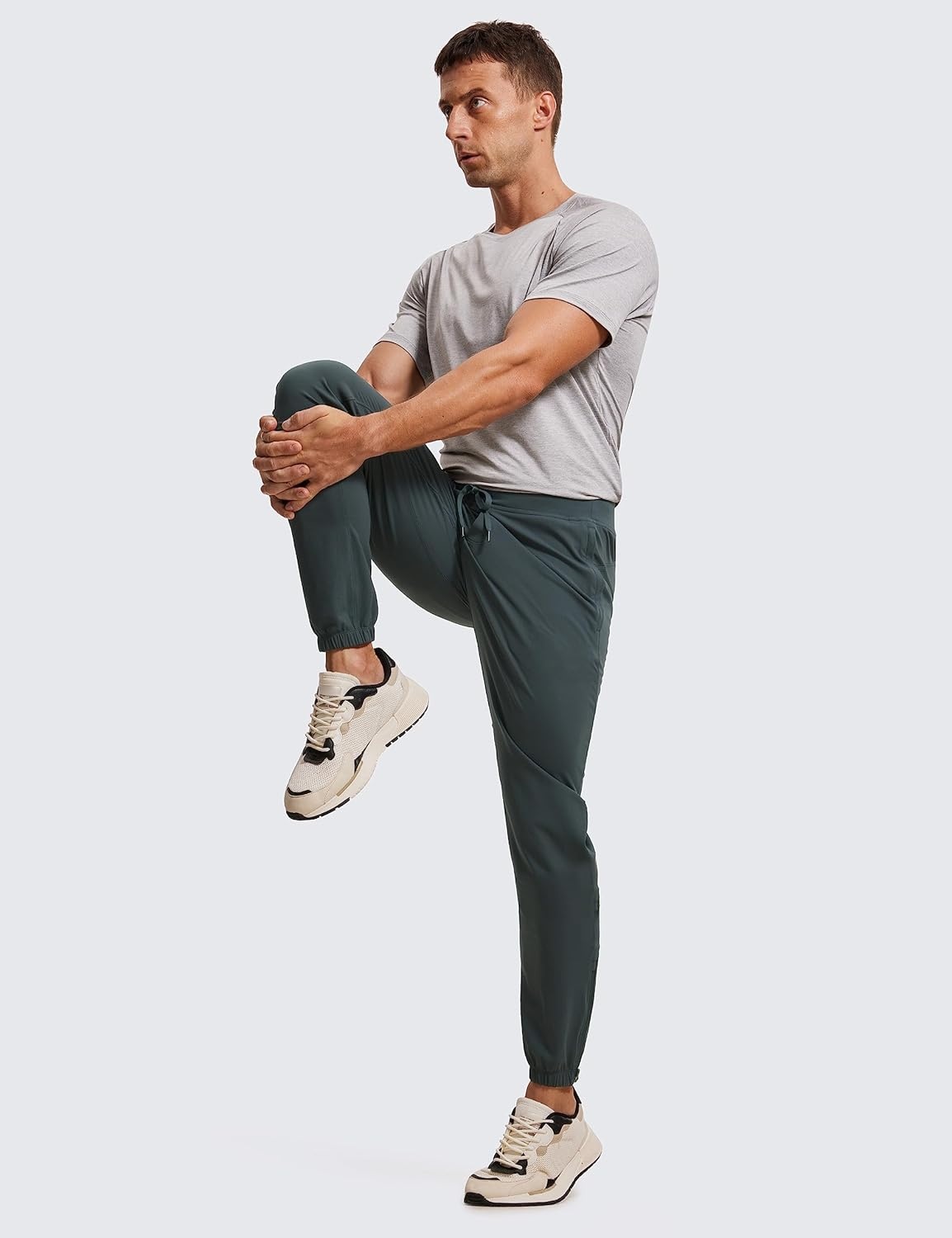 image:imageCRZ YOGA 4Way Stretch Athletic Joggers for Men 3032 Track Golf Gym Workout Hiking Pants with PocketsMelanite