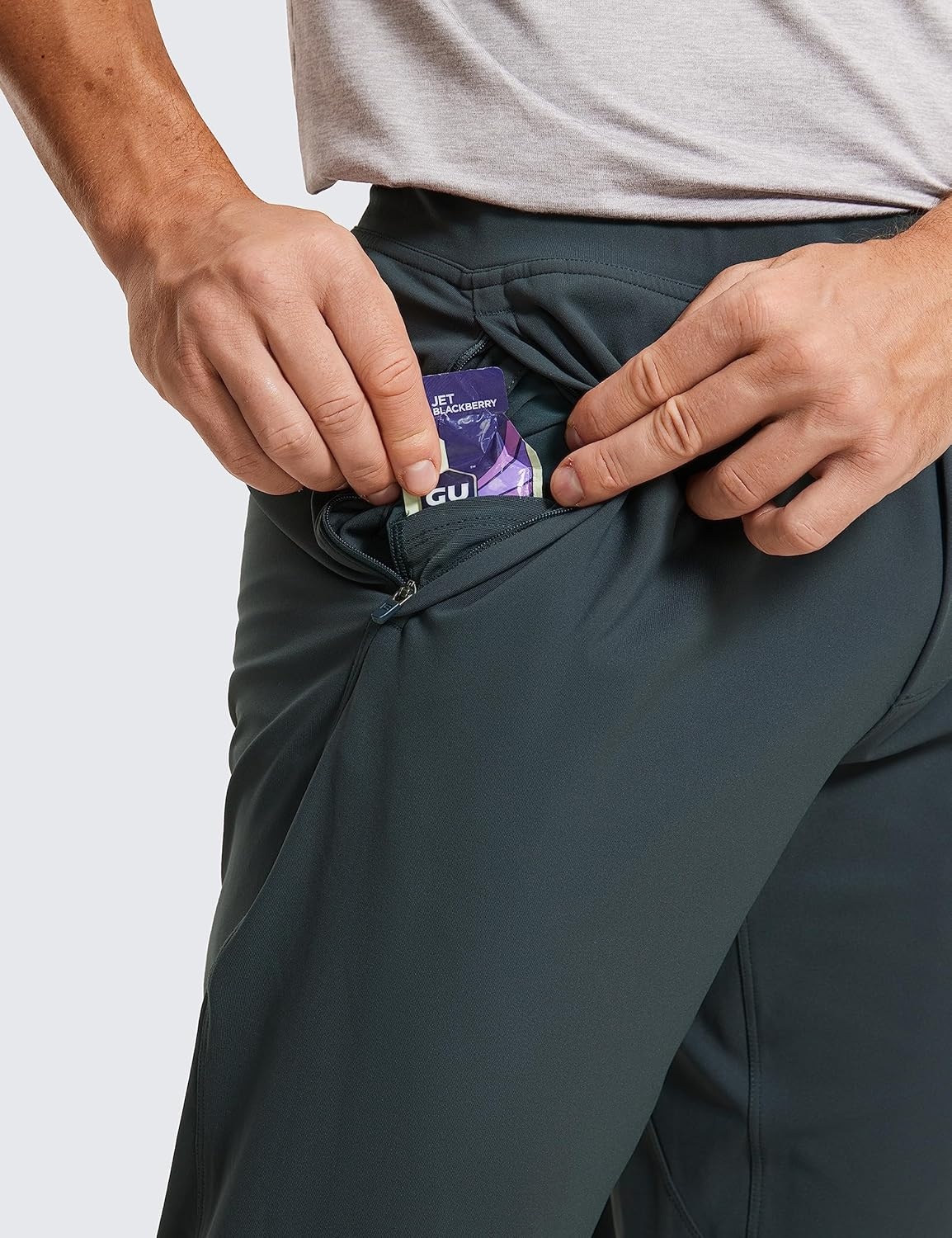 image:imageCRZ YOGA 4Way Stretch Athletic Joggers for Men 3032 Track Golf Gym Workout Hiking Pants with PocketsMelanite