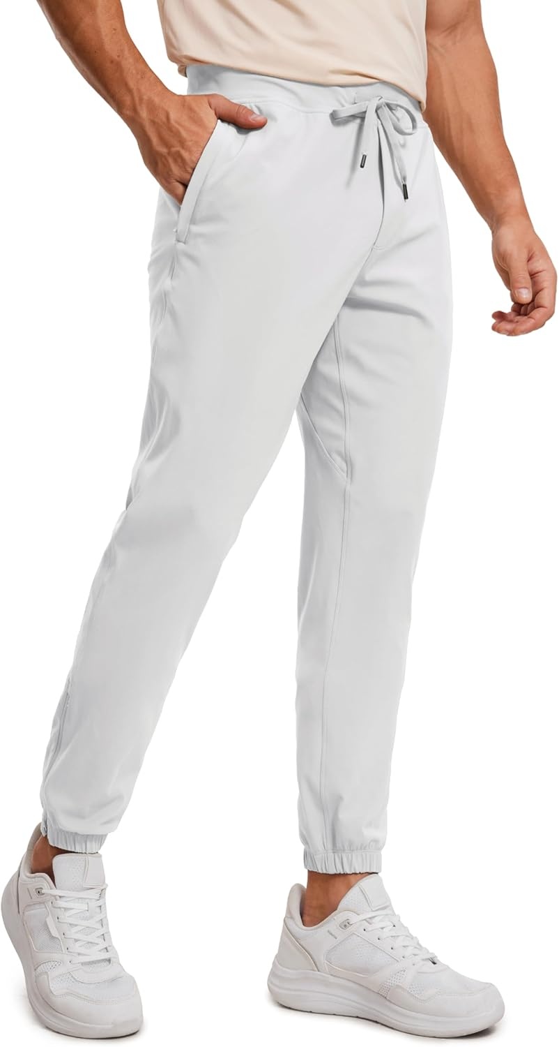 image:imageCRZ YOGA 4Way Stretch Athletic Joggers for Men 3032 Track Golf Gym Workout Hiking Pants with PocketsPlatinum Grey