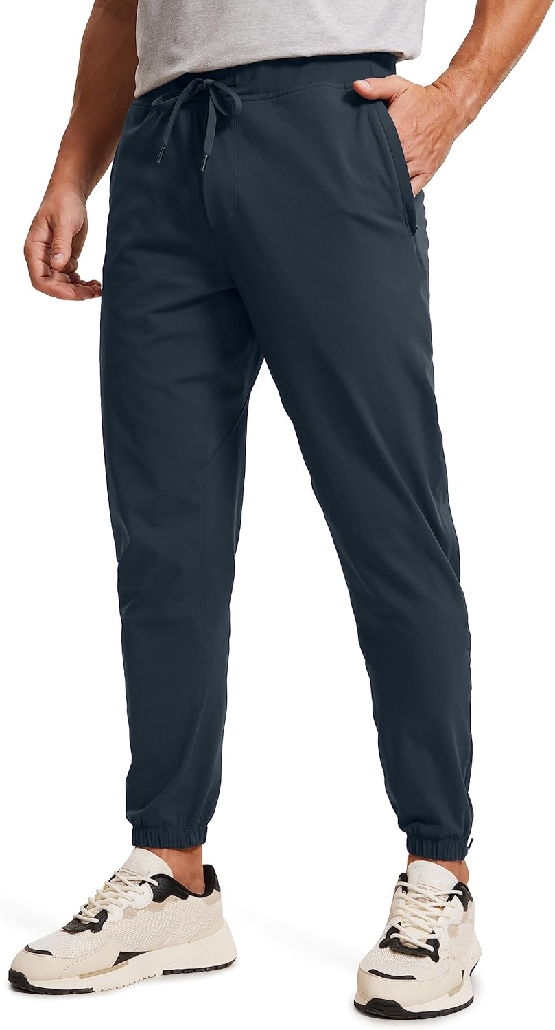 image:imageCRZ YOGA 4Way Stretch Athletic Joggers for Men 3032 Track Golf Gym Workout Hiking Pants with PocketsTrue Navy