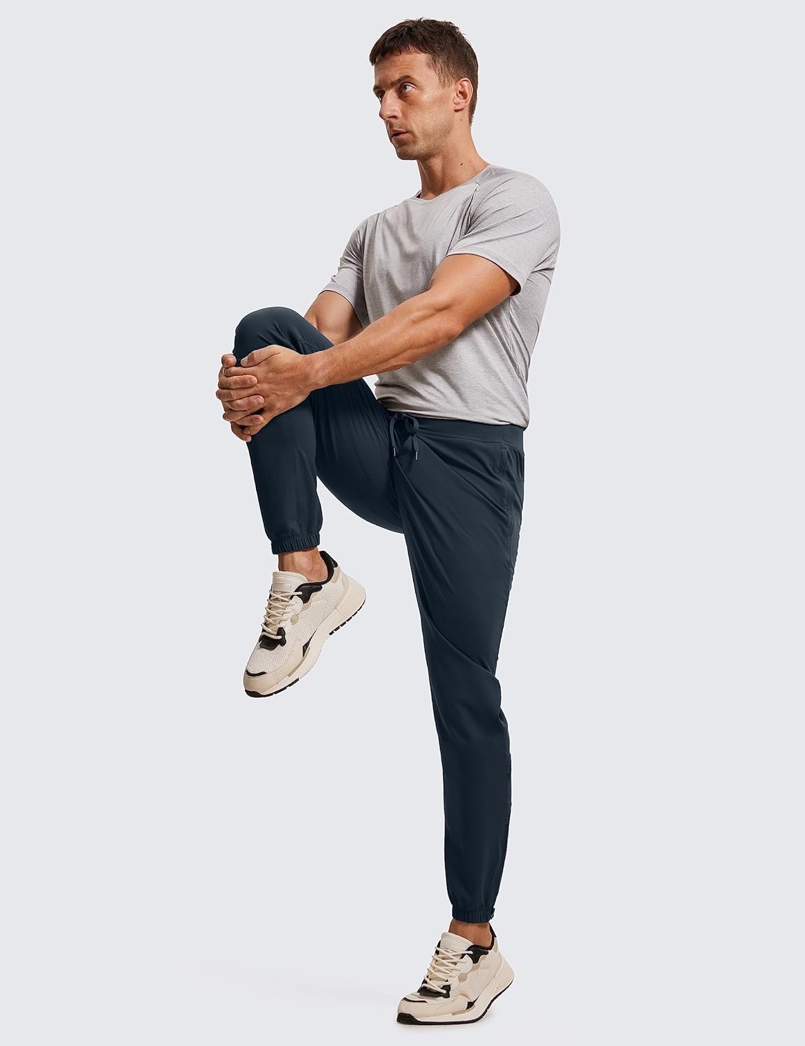 image:imageCRZ YOGA 4Way Stretch Athletic Joggers for Men 3032 Track Golf Gym Workout Hiking Pants with PocketsTrue Navy