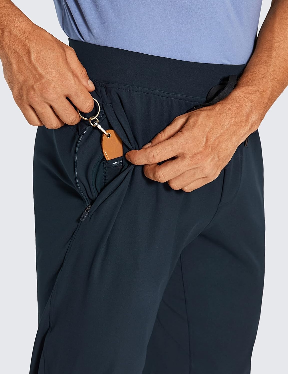 image:imageCRZ YOGA 4Way Stretch Athletic Joggers for Men 3032 Track Golf Gym Workout Hiking Pants with PocketsTrue Navy