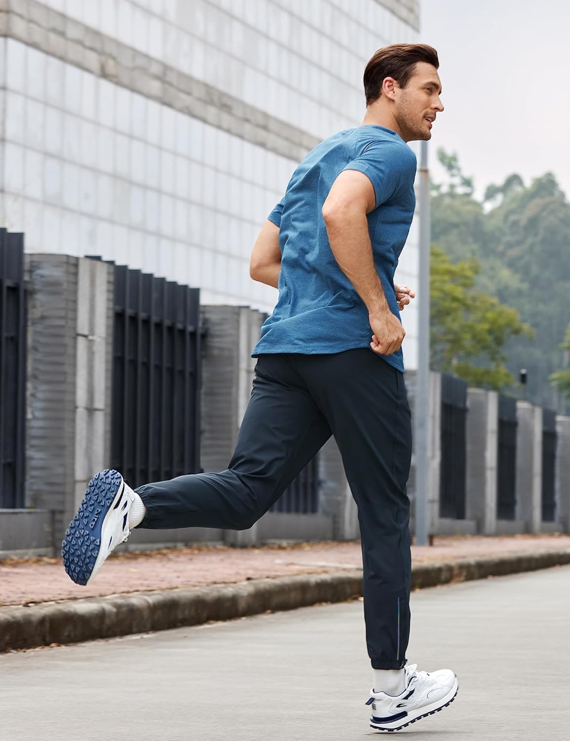 image:imageCRZ YOGA 4Way Stretch Athletic Joggers for Men 3032 Track Golf Gym Workout Hiking Pants with PocketsTrue Navy