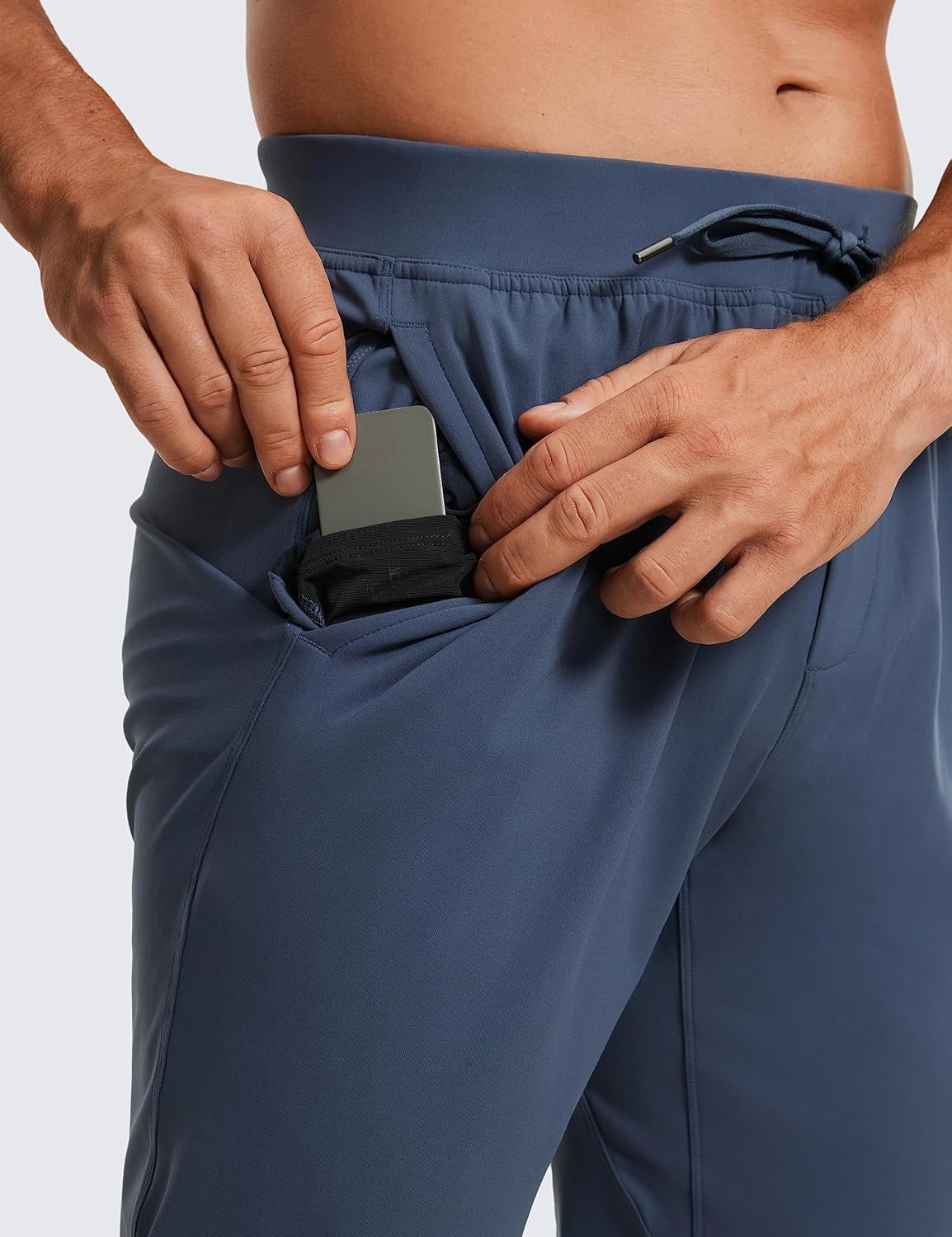 image:imageCRZ YOGA 4Way Stretch Athletic Pants for Men 30 Workout Lounge Casual Work Jogger with Zip PocketElectric Blue