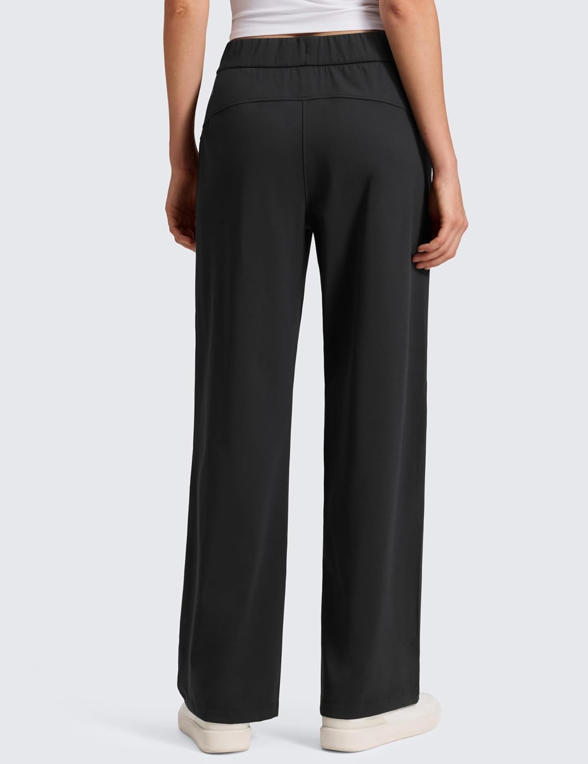 image:imageCRZ YOGA 4Way Stretch Casual Pants for Women 30 Straight Leg with Pockets for Work Dress TravelBlack