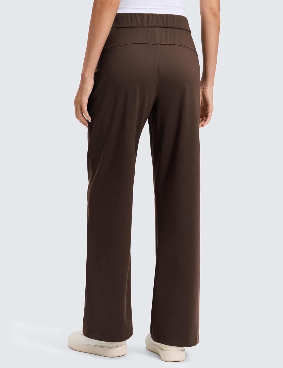 image:imageCRZ YOGA 4Way Stretch Casual Pants for Women 30 Straight Leg with Pockets for Work Dress TravelHot Fudge Brown