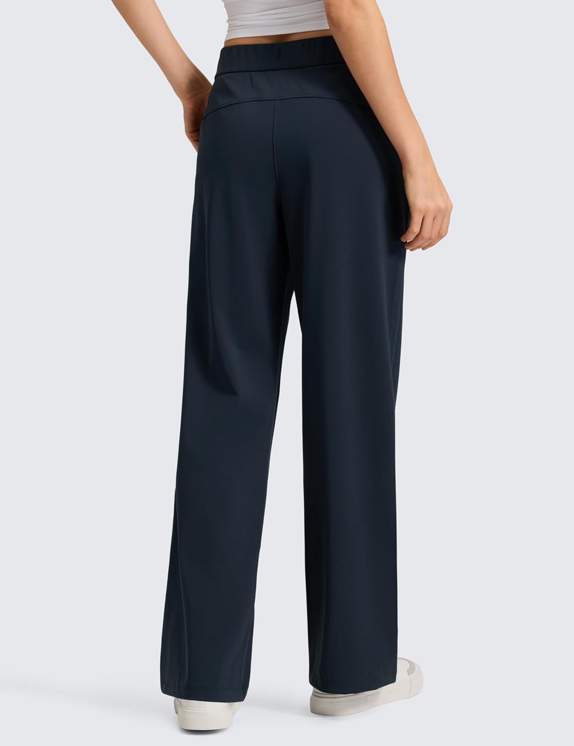 image:imageCRZ YOGA 4Way Stretch Casual Pants for Women 30 Straight Leg with Pockets for Work Dress TravelTrue Navy