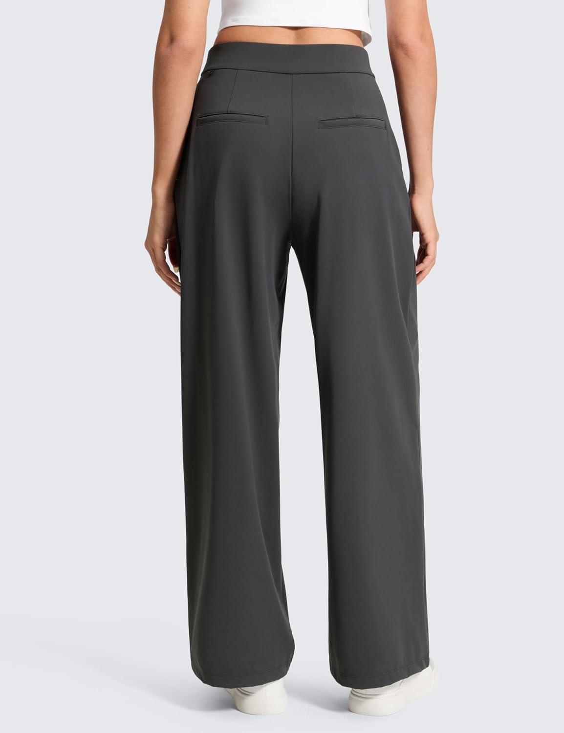 image:imageCRZ YOGA 4Way Stretch Wide Leg Work Pants for Women 295 Bussiness Casual Trousers with PocketsInk Gray