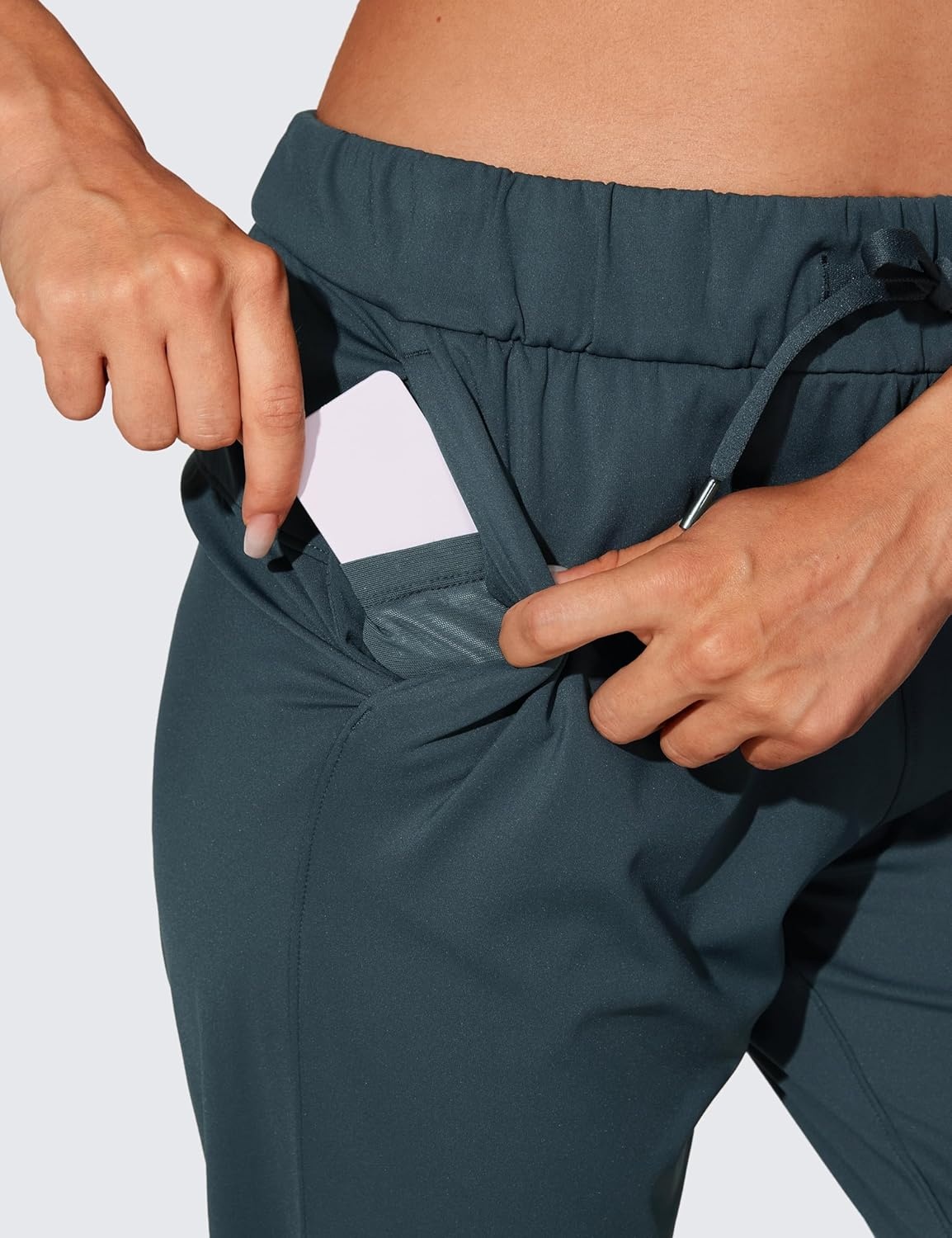 image:imageCRZ YOGA 4Way Stretch Workout Joggers for Women 28 Casual Travel Athletic Pants with PocketsForest Dark Green