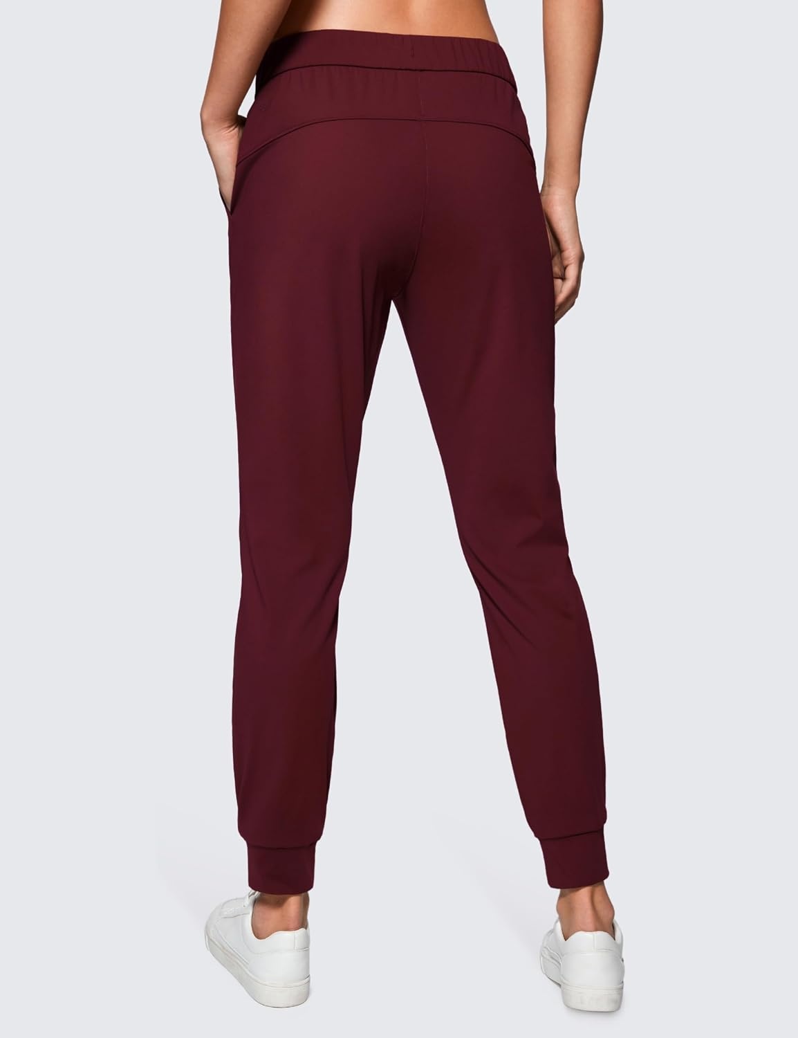 image:imageCRZ YOGA 4Way Stretch Workout Joggers for Women 28 Casual Travel Athletic Pants with PocketsRed Merlot