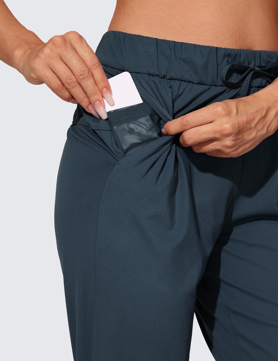 image:imageCRZ YOGA 4Way Stretch Workout Joggers for Women 28 Casual Travel Athletic Pants with PocketsTrue Navy
