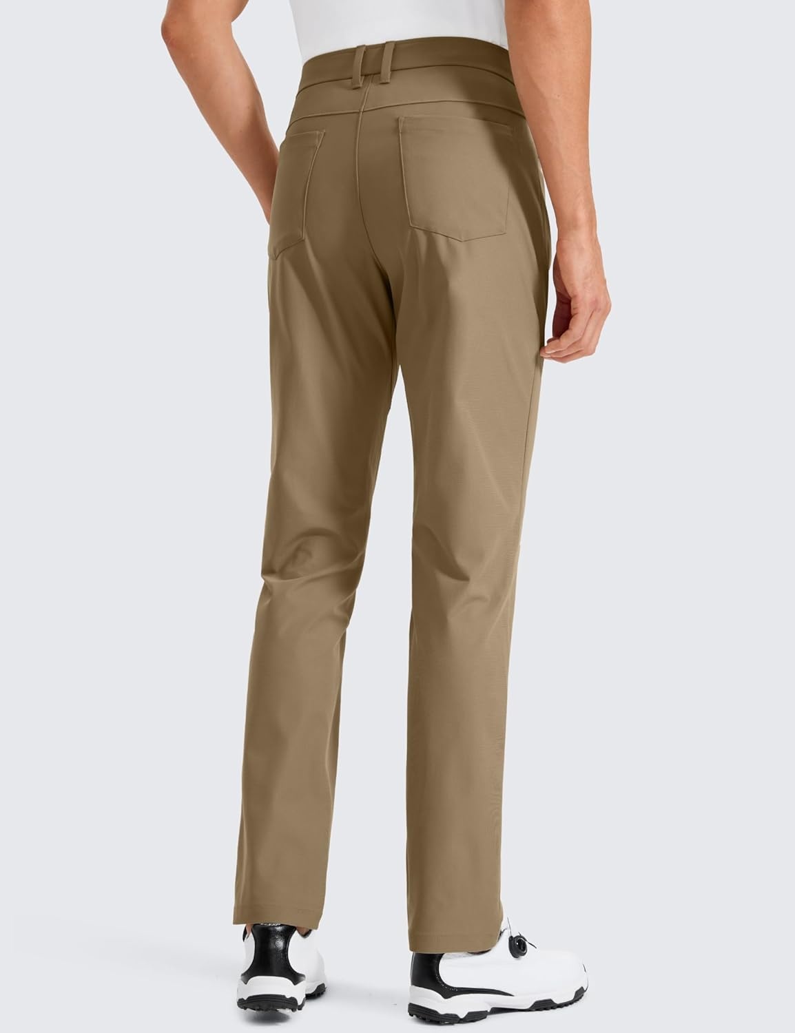 image:imageCRZ YOGA All Day Comfy 5Pocket Golf Pants for Men Quick Dry Lightweight Casual Work Stretch TrousersArtifact Brown
