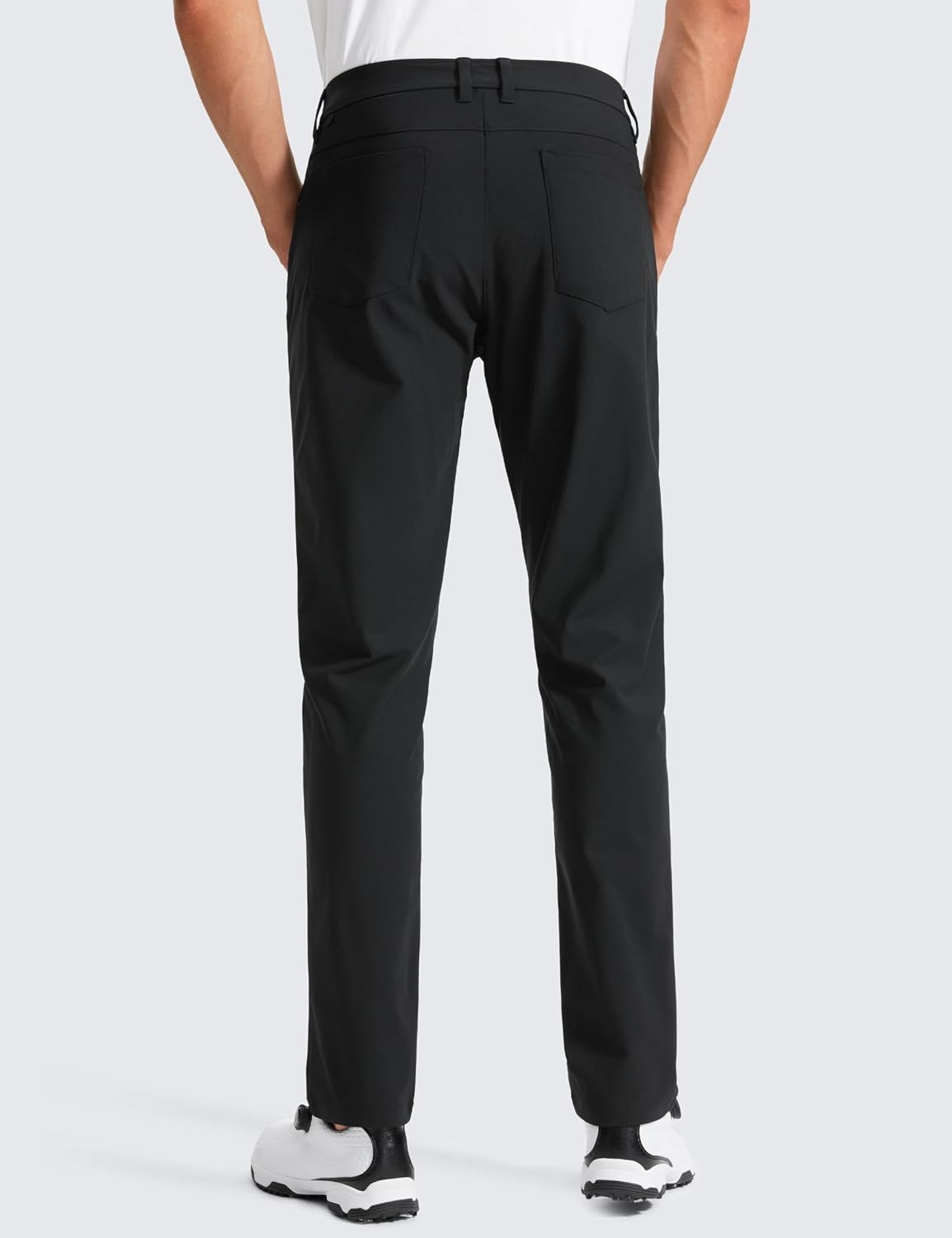 image:imageCRZ YOGA All Day Comfy 5Pocket Golf Pants for Men Quick Dry Lightweight Casual Work Stretch TrousersBlack