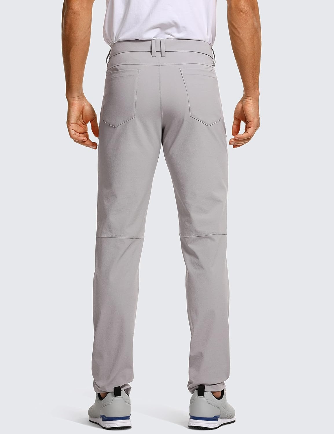 image:imageCRZ YOGA All Day Comfy 5Pocket Golf Pants for Men Quick Dry Lightweight Casual Work Stretch TrousersGull Gray