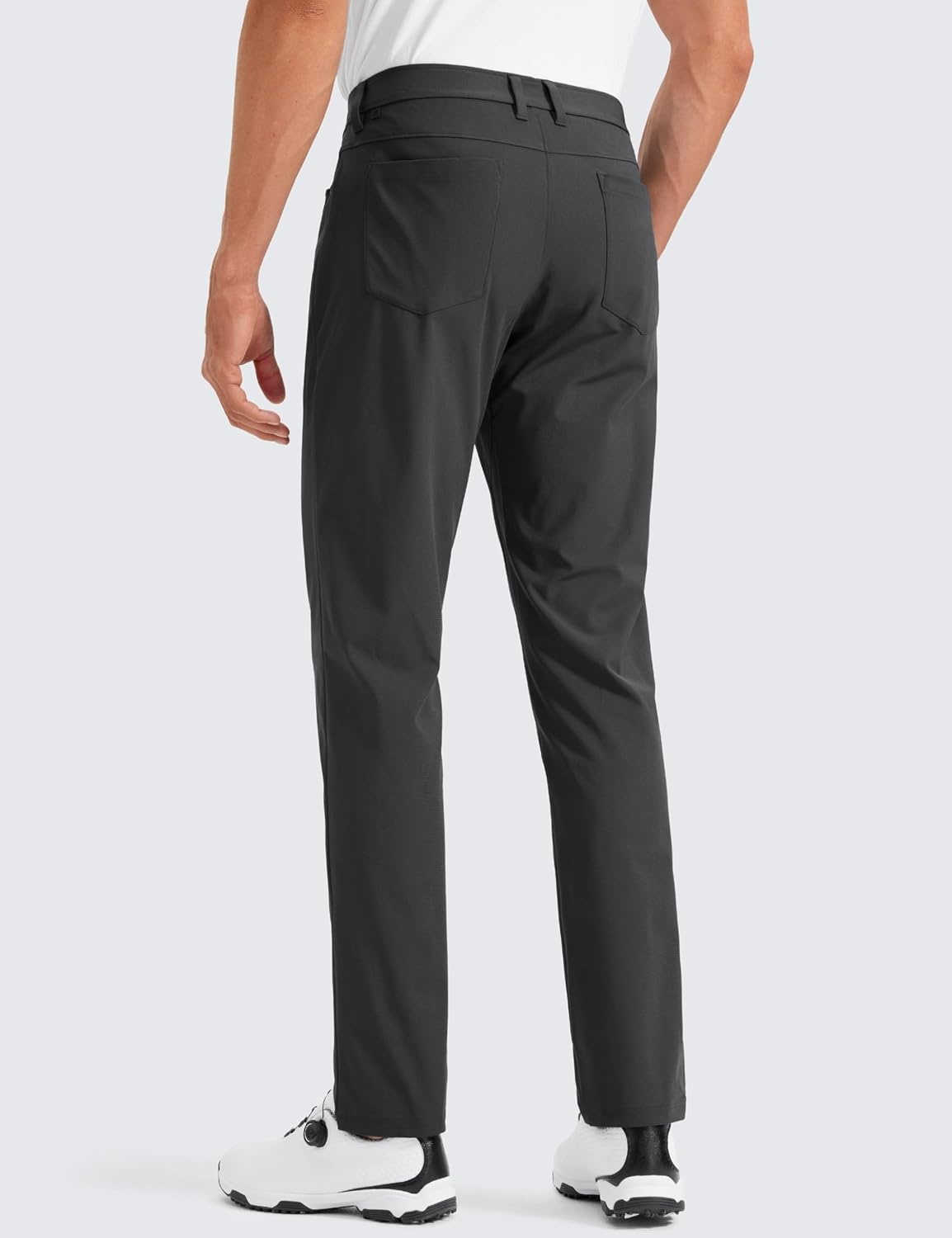 image:imageCRZ YOGA All Day Comfy 5Pocket Golf Pants for Men Quick Dry Lightweight Casual Work Stretch TrousersInk Gray