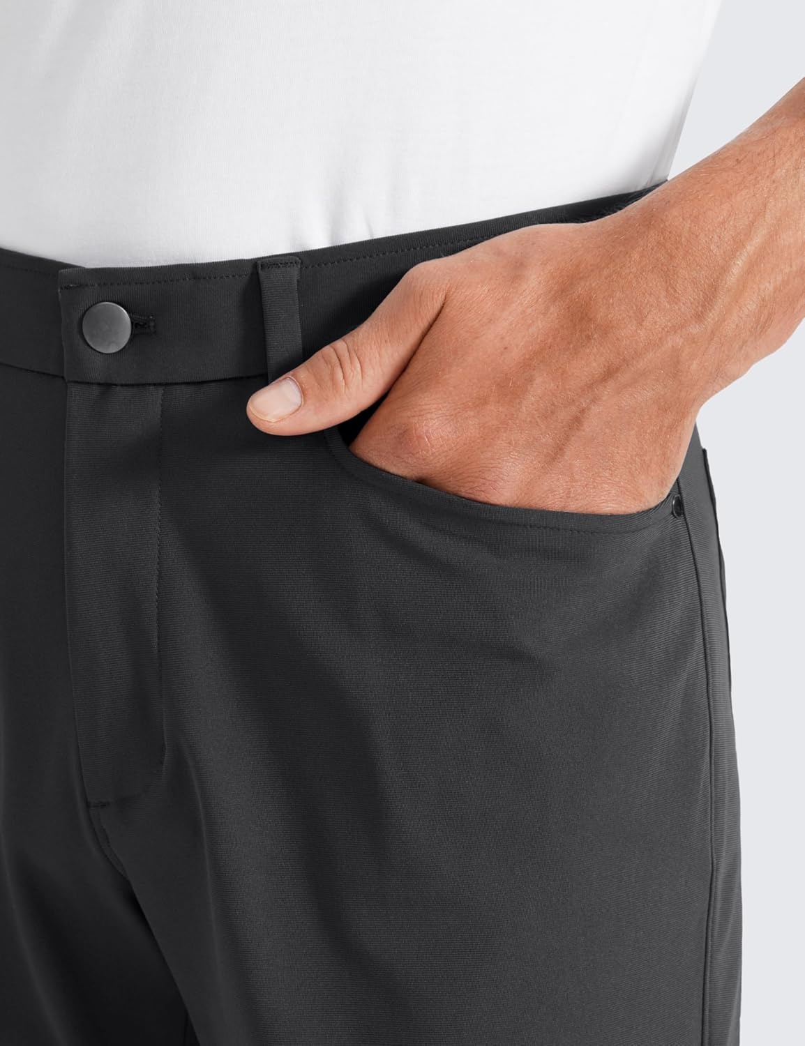 image:imageCRZ YOGA All Day Comfy 5Pocket Golf Pants for Men Quick Dry Lightweight Casual Work Stretch TrousersInk Gray