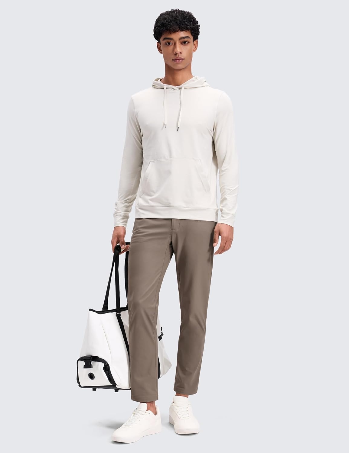 image:imageCRZ YOGA All Day Comfy 5Pocket Golf Pants for Men Quick Dry Lightweight Casual Work Stretch TrousersNomad Grey