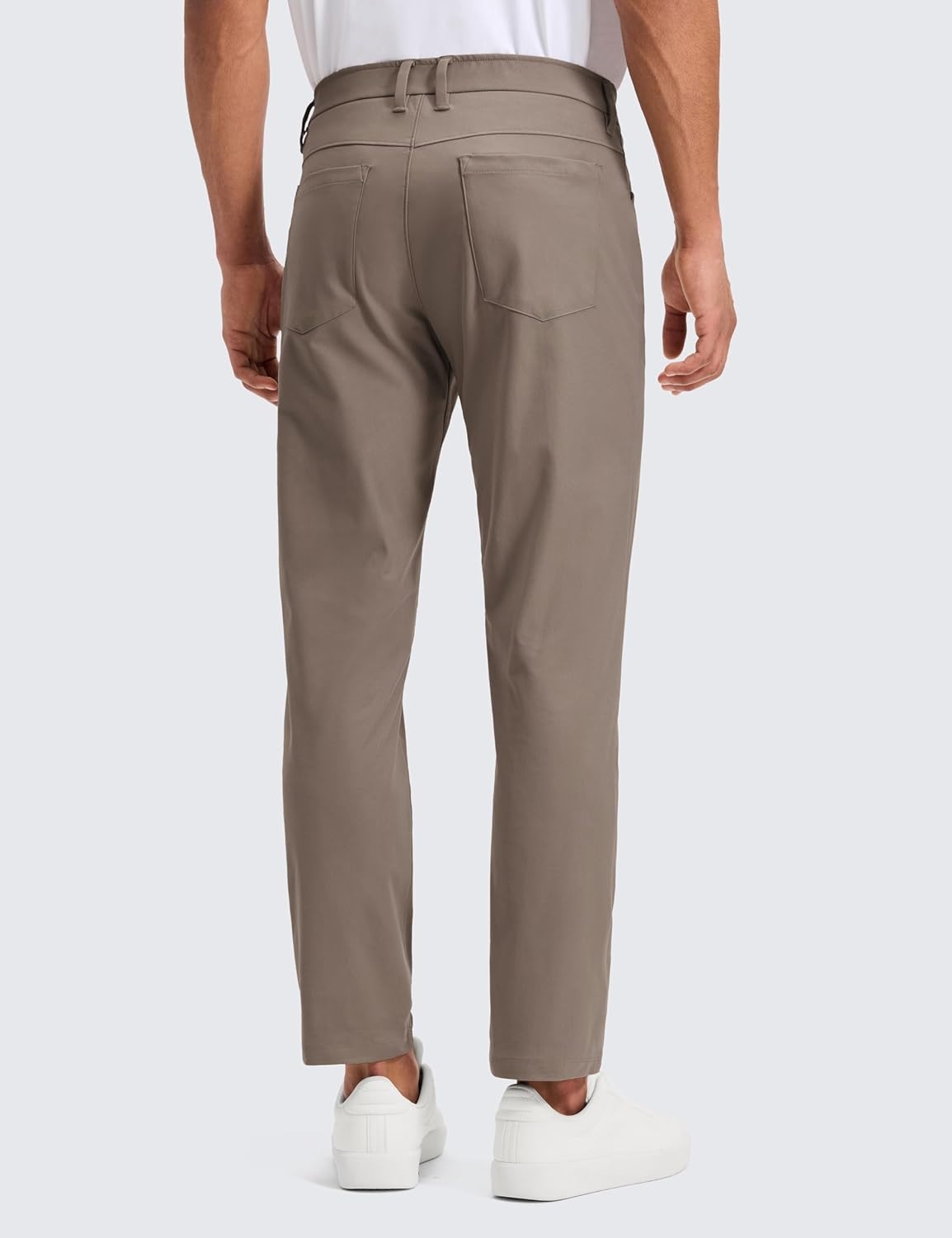 image:imageCRZ YOGA All Day Comfy 5Pocket Golf Pants for Men Quick Dry Lightweight Casual Work Stretch TrousersNomad Grey