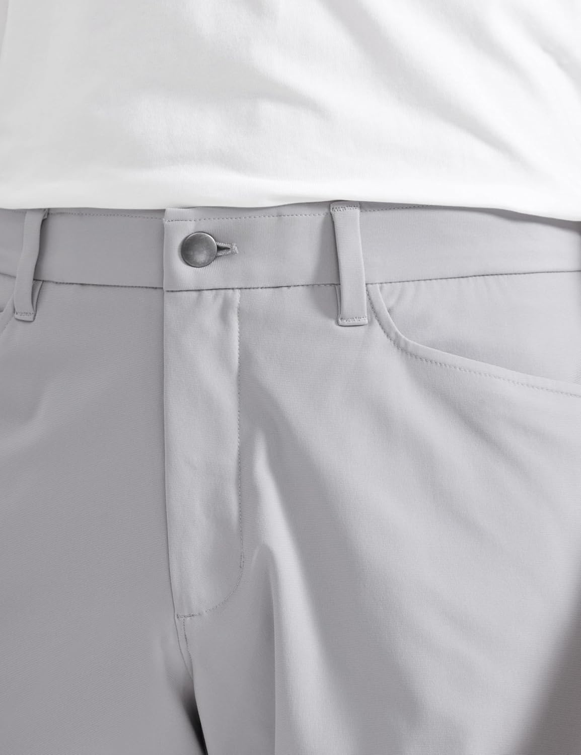 image:imageCRZ YOGA All Day Comfy 5Pocket Golf Pants for Men Quick Dry Lightweight Casual Work Stretch TrousersPlatinum Grey