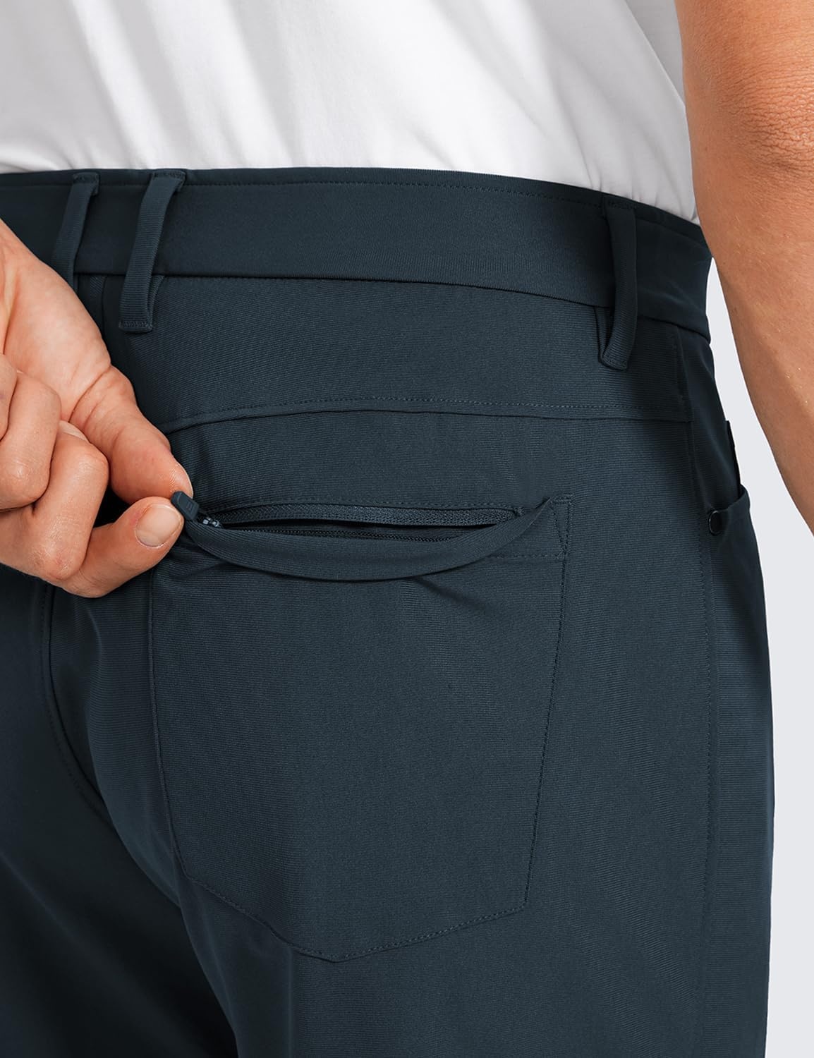 image:imageCRZ YOGA All Day Comfy 5Pocket Golf Pants for Men Quick Dry Lightweight Casual Work Stretch TrousersTrue Navy