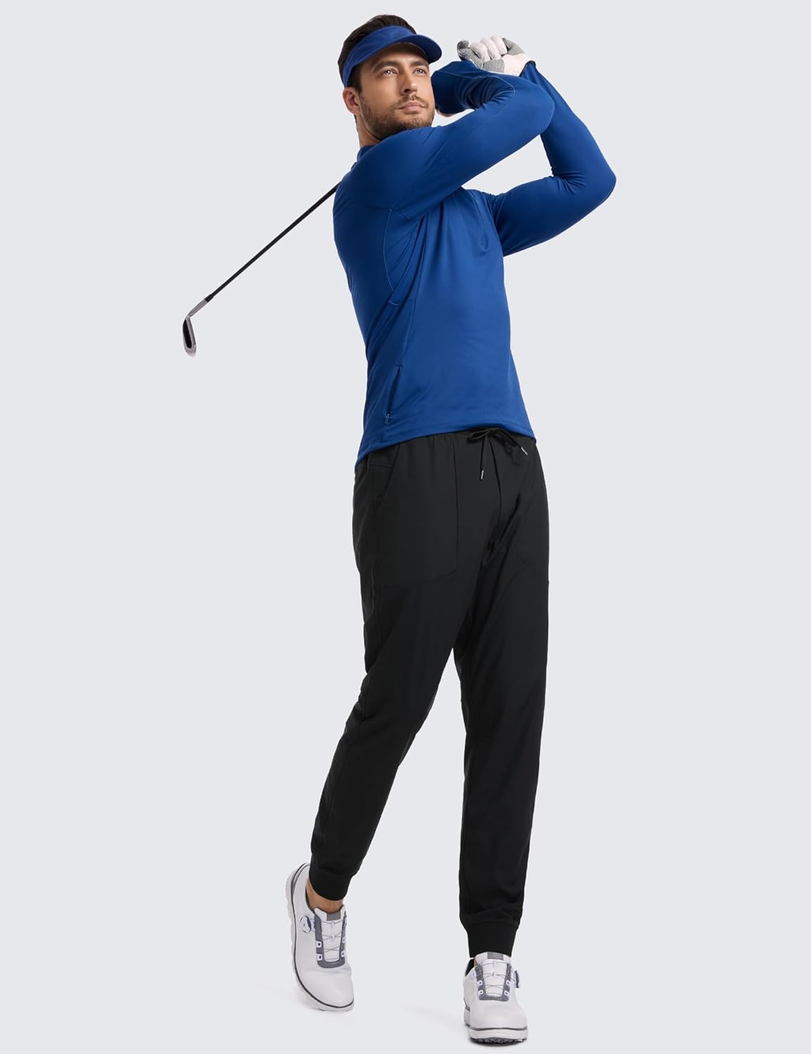image:imageCRZ YOGA All Day Comfy PullOn Golf Joggers for Men 283032 Quick Dry Lightweight Work Casual Pants with PocketsBlack