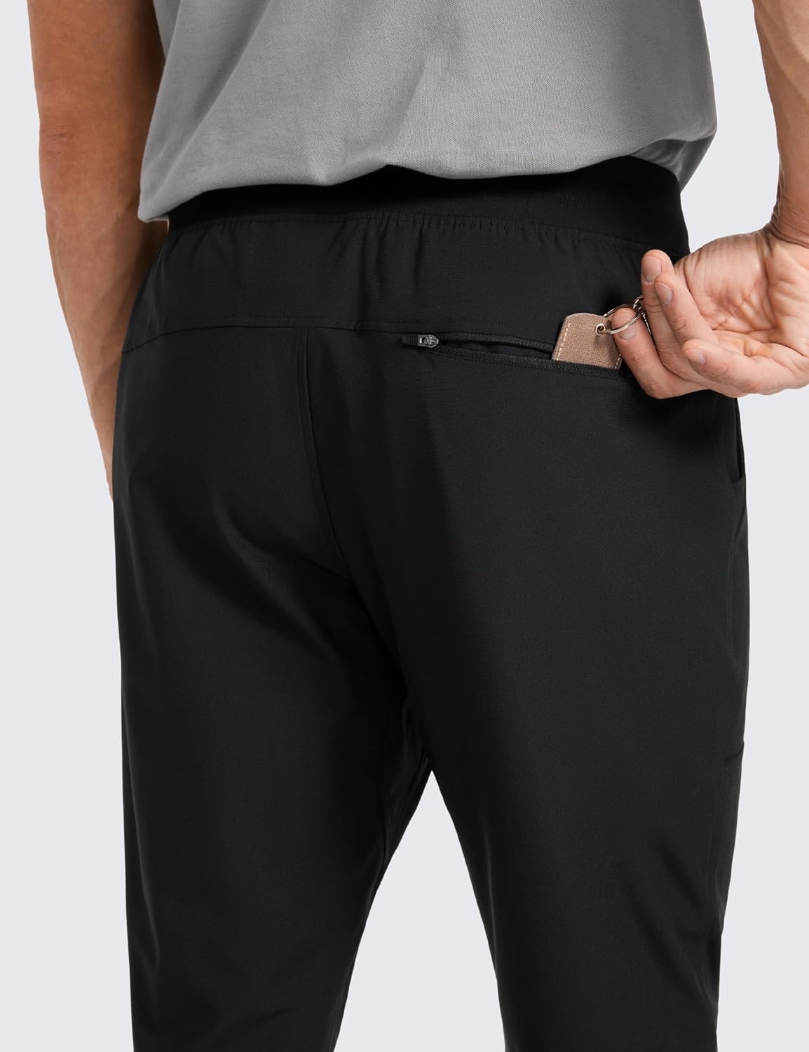 image:imageCRZ YOGA All Day Comfy PullOn Golf Joggers for Men 283032 Quick Dry Lightweight Work Casual Pants with PocketsBlack