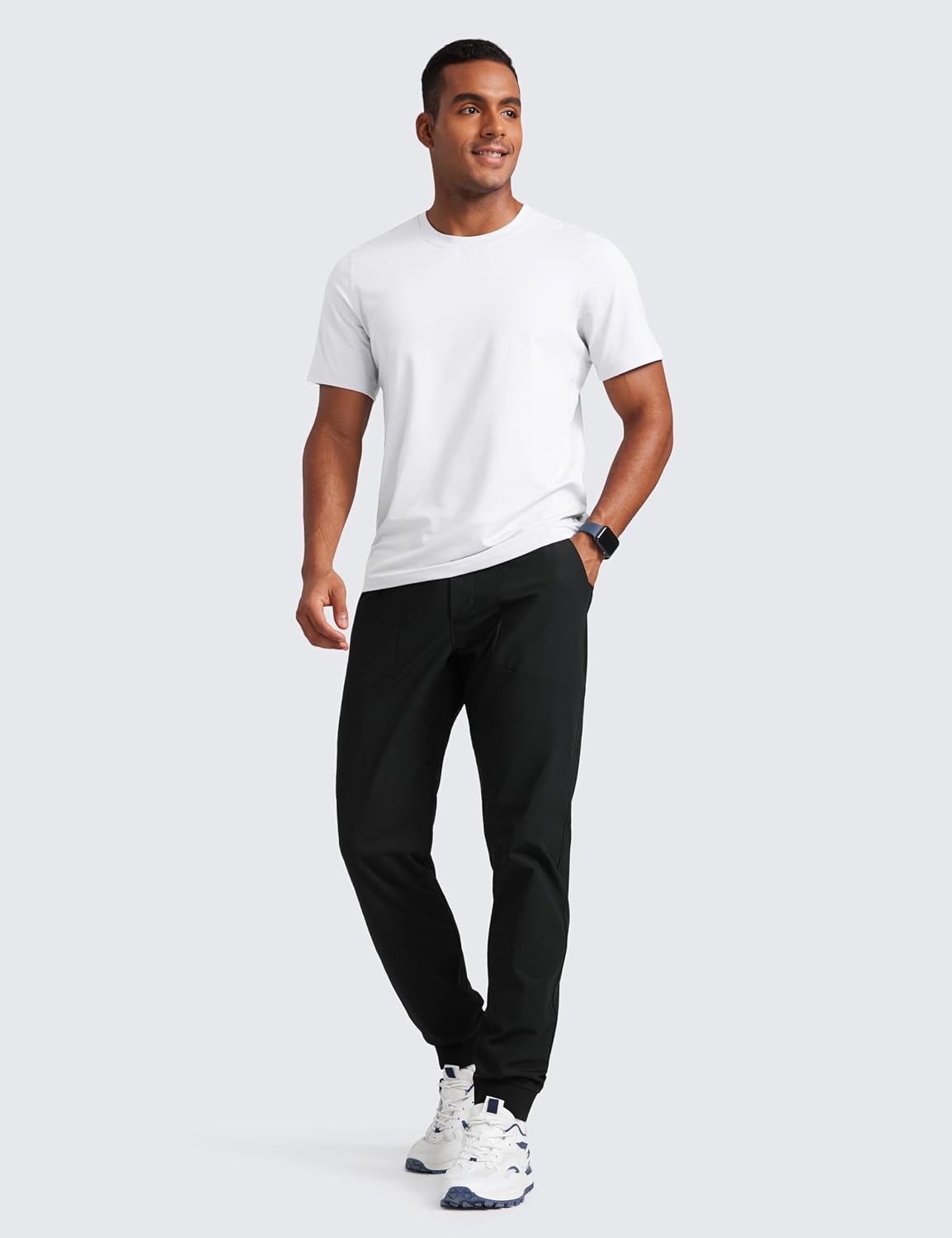 image:imageCRZ YOGA All Day Comfy PullOn Golf Joggers for Men 283032 Quick Dry Lightweight Work Casual Pants with PocketsBlack