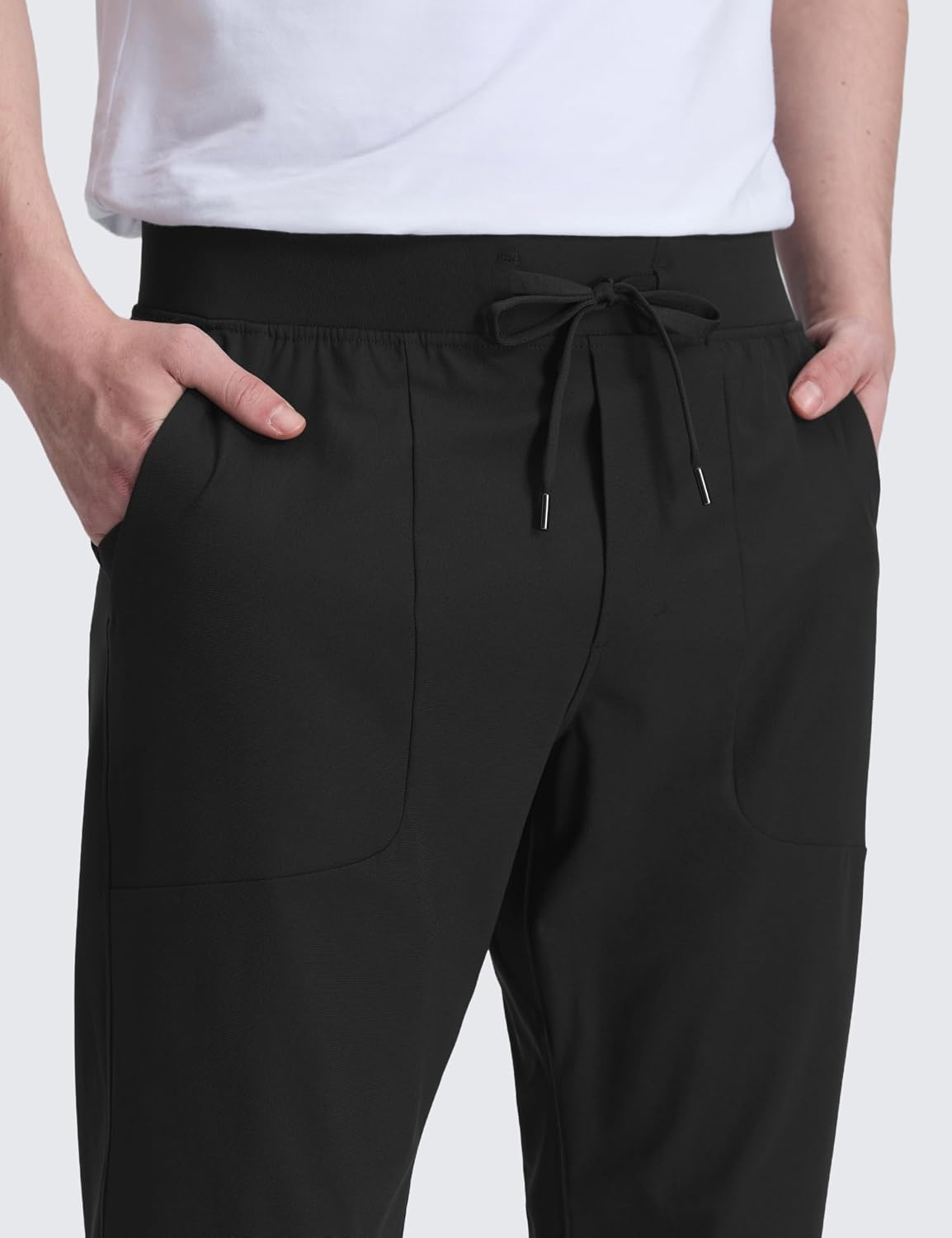image:imageCRZ YOGA All Day Comfy PullOn Golf Joggers for Men 283032 Quick Dry Lightweight Work Casual Pants with PocketsBlack