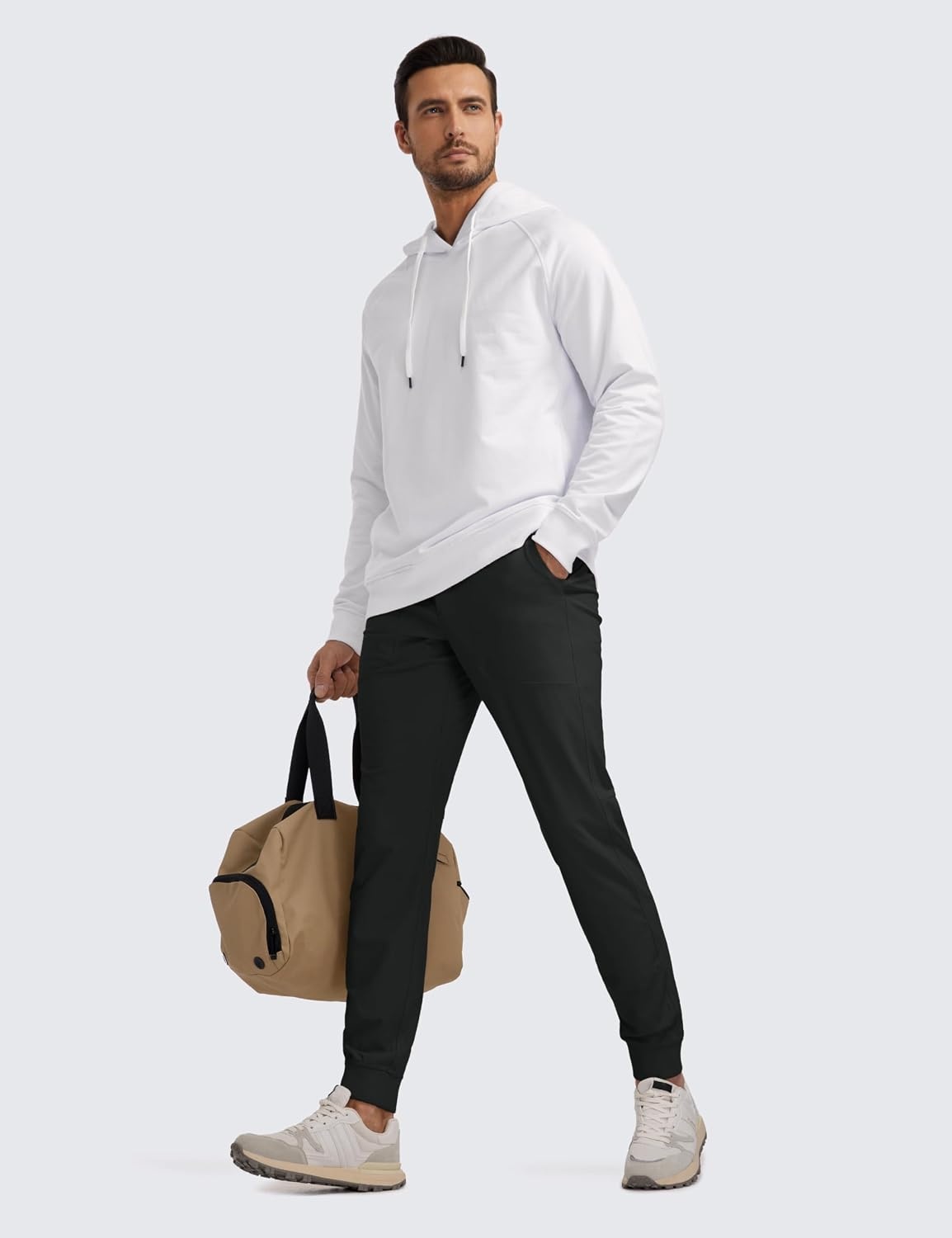 image:imageCRZ YOGA All Day Comfy PullOn Golf Joggers for Men 283032 Quick Dry Lightweight Work Casual Pants with PocketsBlack