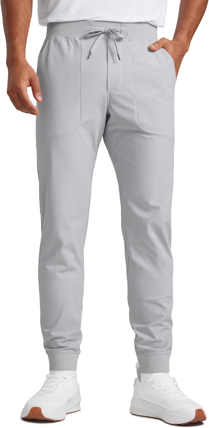 image:imageCRZ YOGA All Day Comfy PullOn Golf Joggers for Men 283032 Quick Dry Lightweight Work Casual Pants with PocketsPlatinum Grey