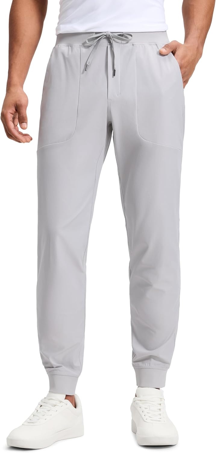 image:imageCRZ YOGA All Day Comfy PullOn Golf Joggers for Men 283032 Quick Dry Lightweight Work Casual Pants with PocketsPlatinum Grey