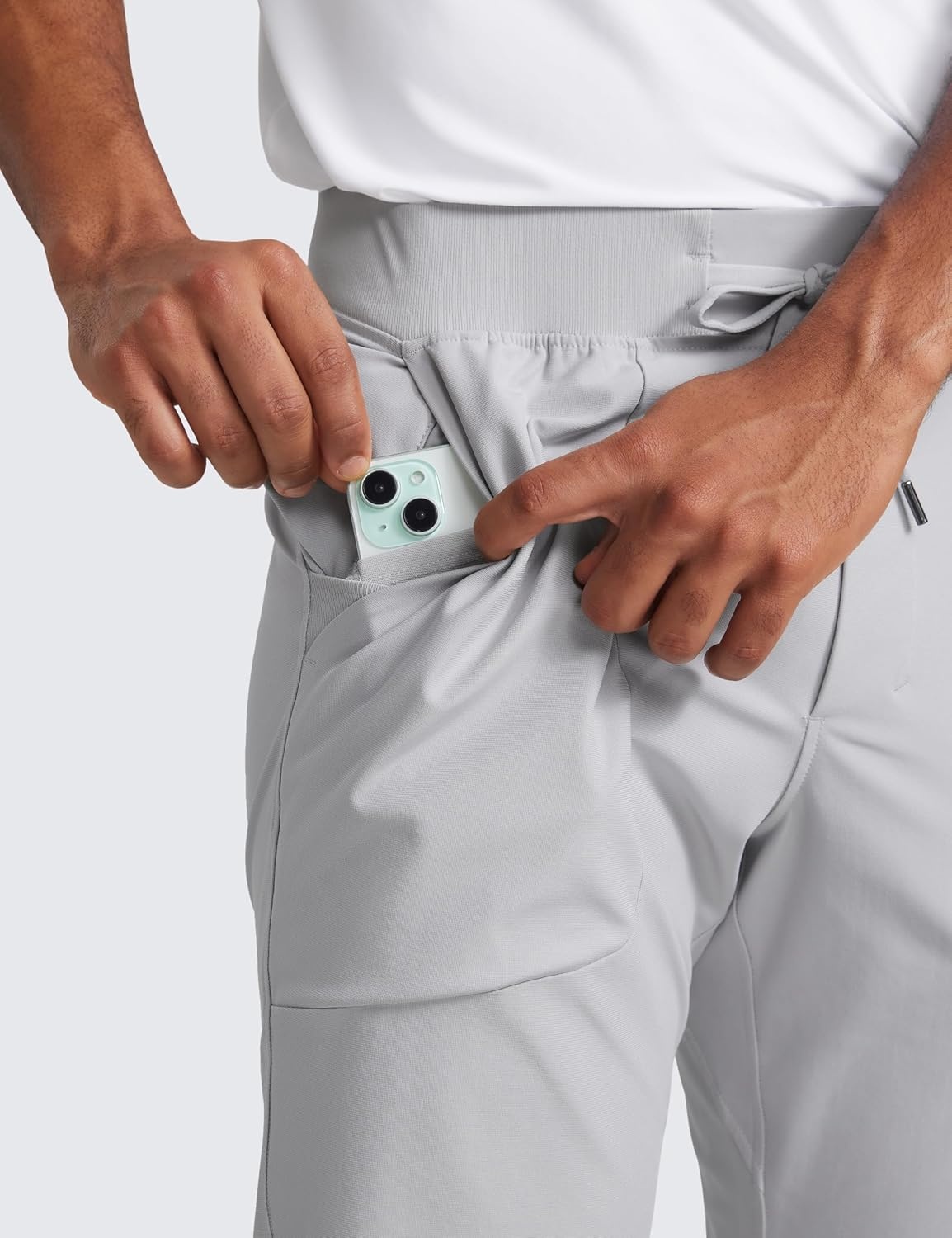 image:imageCRZ YOGA All Day Comfy PullOn Golf Joggers for Men 283032 Quick Dry Lightweight Work Casual Pants with PocketsPlatinum Grey