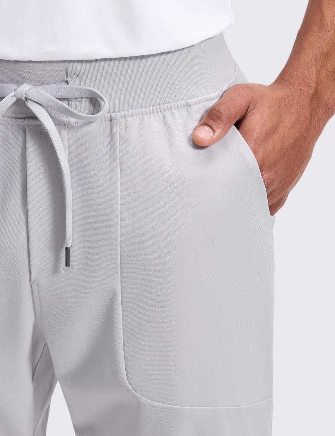 image:imageCRZ YOGA All Day Comfy PullOn Golf Joggers for Men 283032 Quick Dry Lightweight Work Casual Pants with PocketsPlatinum Grey