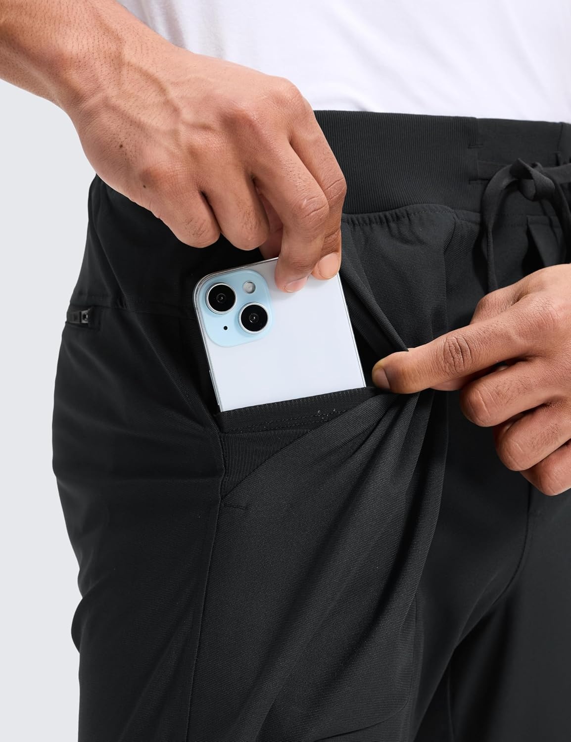 image:imageCRZ YOGA All Day Comfy PullOn Golf Pants for Men 31 Quick Dry Lightweight Work Casual Pants with PocketsBlack