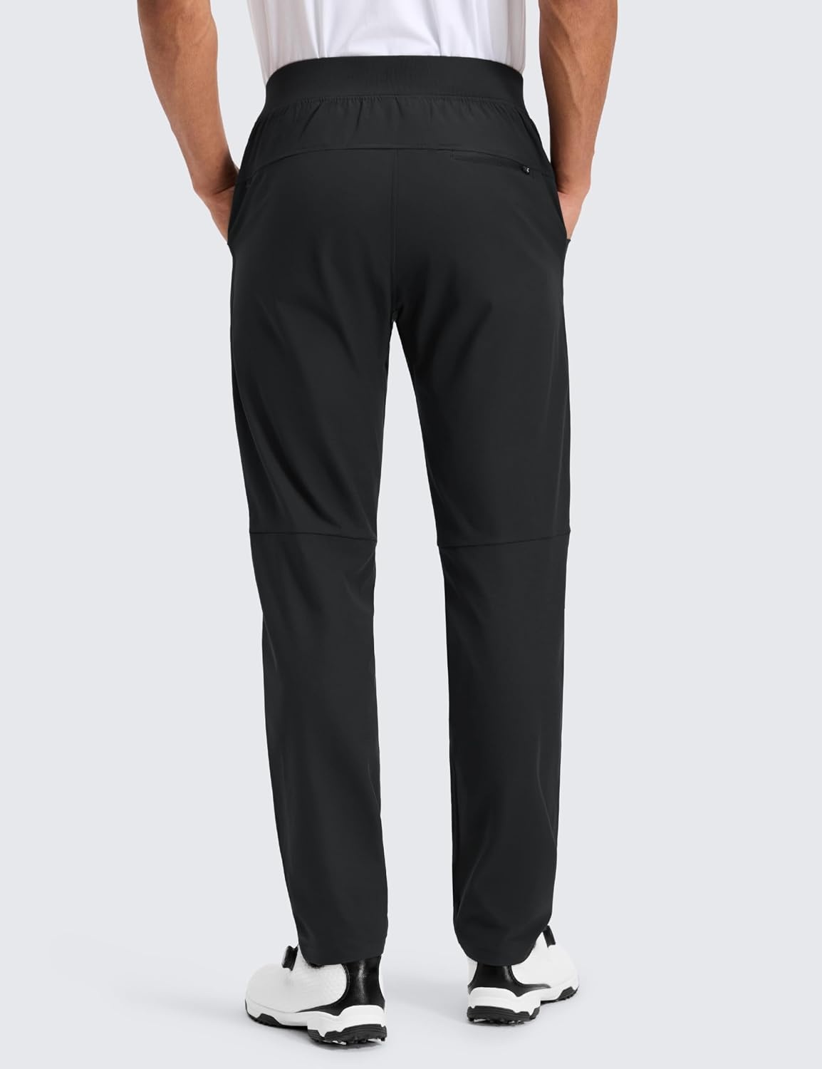 image:imageCRZ YOGA All Day Comfy PullOn Golf Pants for Men 31 Quick Dry Lightweight Work Casual Pants with PocketsBlack