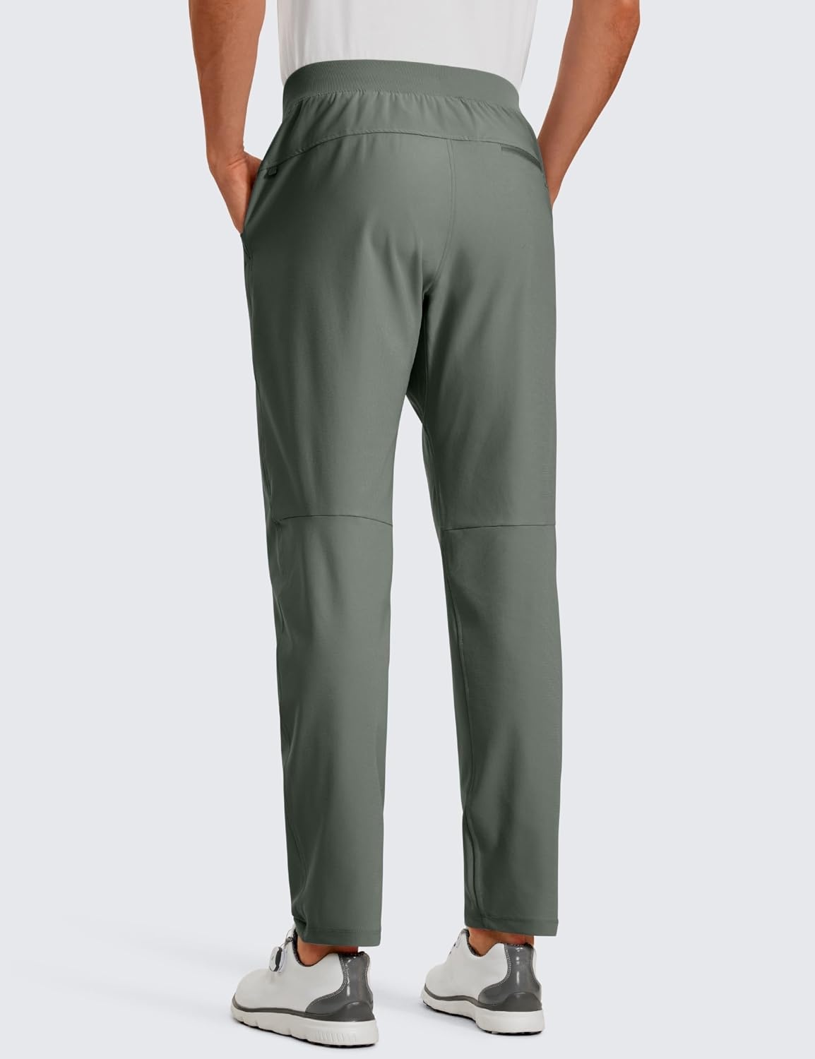 image:imageCRZ YOGA All Day Comfy PullOn Golf Pants for Men 31 Quick Dry Lightweight Work Casual Pants with PocketsGrey Sage