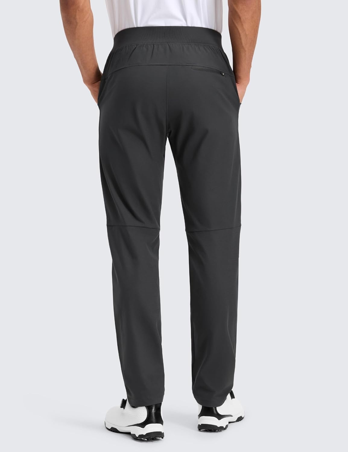 image:imageCRZ YOGA All Day Comfy PullOn Golf Pants for Men 31 Quick Dry Lightweight Work Casual Pants with PocketsInk Gray