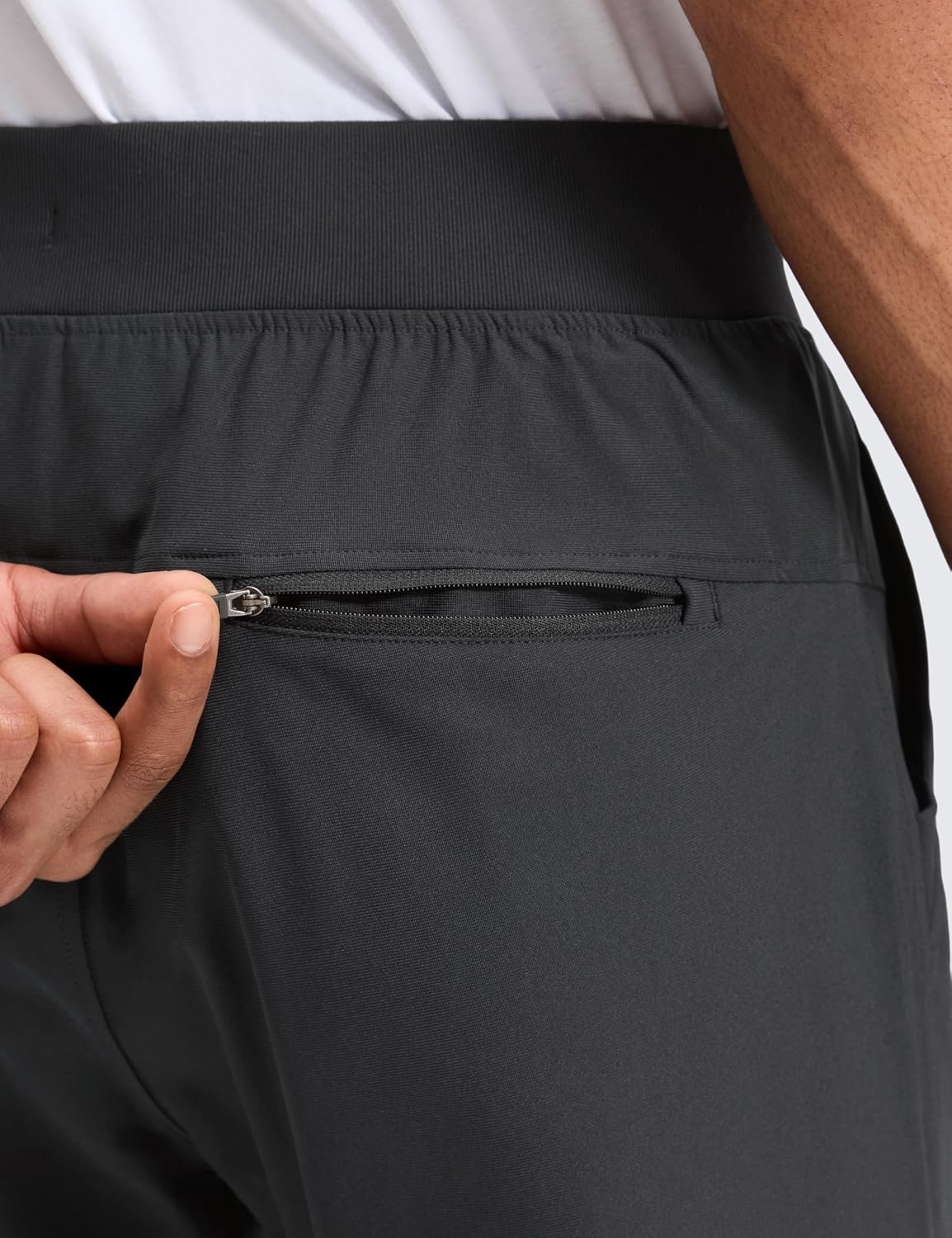 image:imageCRZ YOGA All Day Comfy PullOn Golf Pants for Men 31 Quick Dry Lightweight Work Casual Pants with PocketsInk Gray