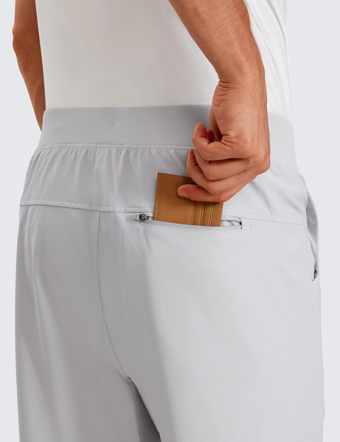 image:imageCRZ YOGA All Day Comfy PullOn Golf Pants for Men 31 Quick Dry Lightweight Work Casual Pants with PocketsPlatinum Grey