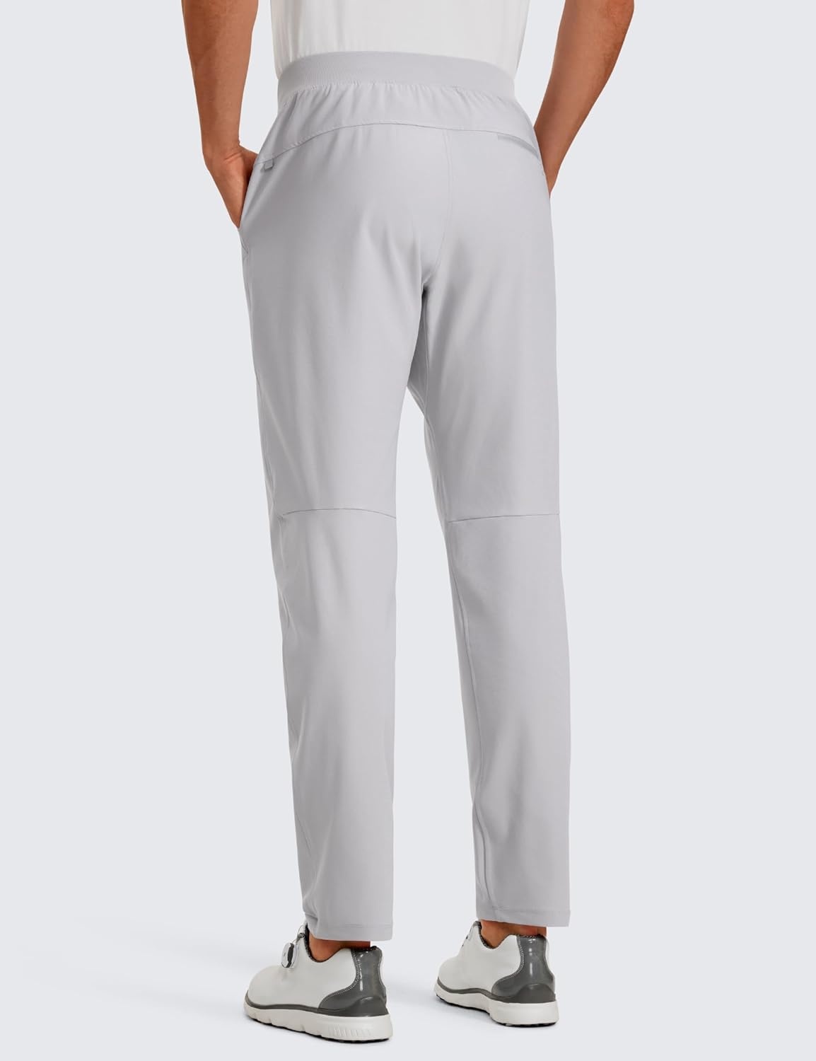 image:imageCRZ YOGA All Day Comfy PullOn Golf Pants for Men 31 Quick Dry Lightweight Work Casual Pants with PocketsPlatinum Grey
