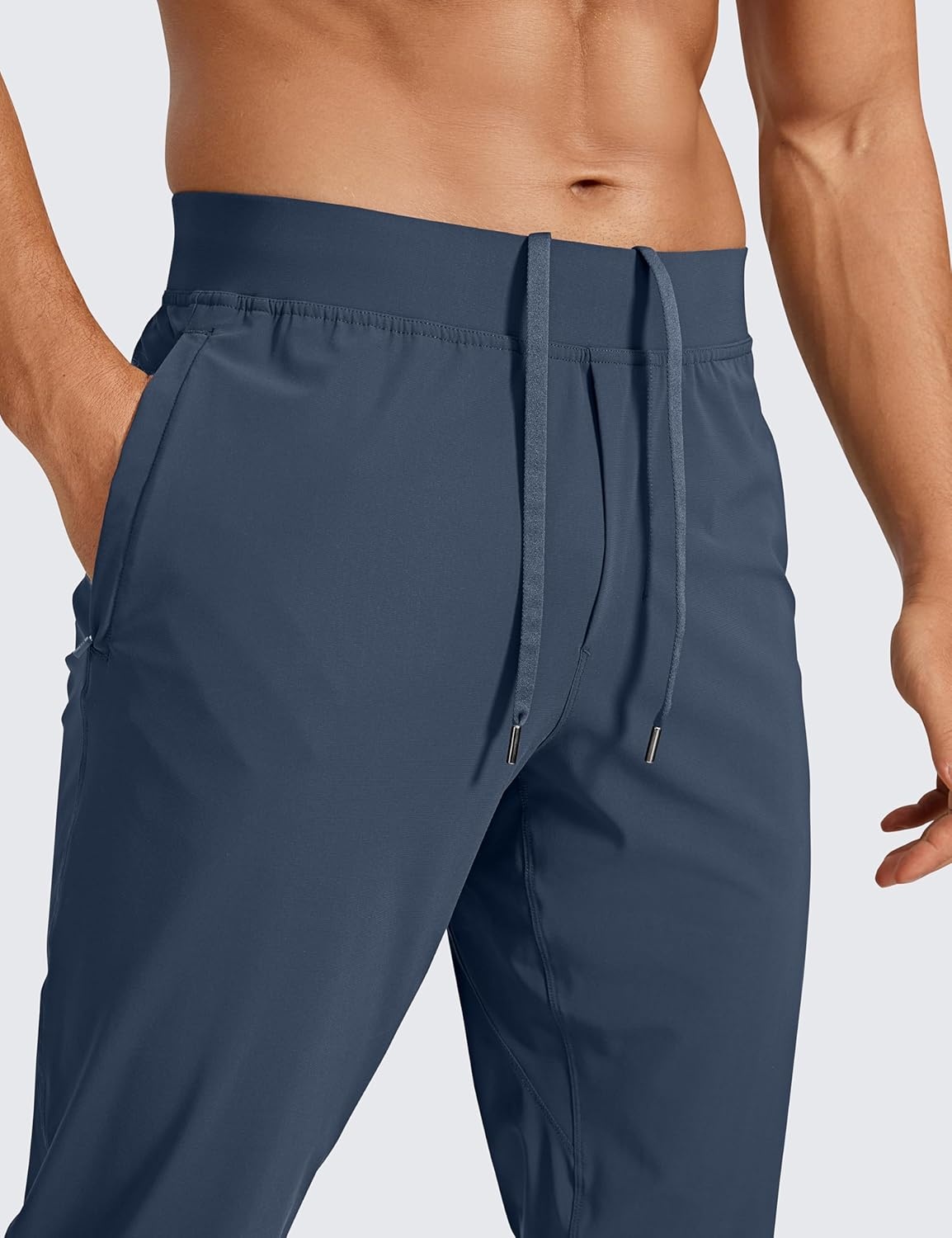 image:imageCRZ YOGA Athletic Joggers for Men 29 Lightweight Running Training Pants with Zip Pockets and Ankle ZippersElectric Blue