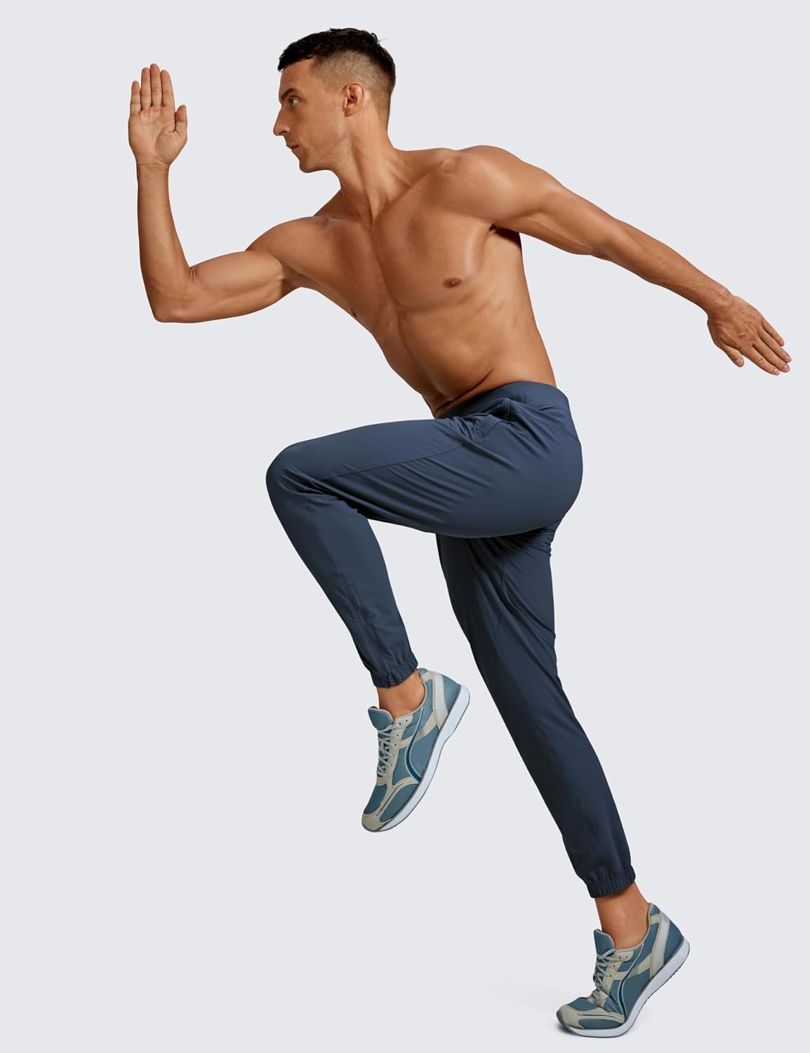 image:imageCRZ YOGA Athletic Joggers for Men 29 Lightweight Running Training Pants with Zip Pockets and Ankle ZippersElectric Blue
