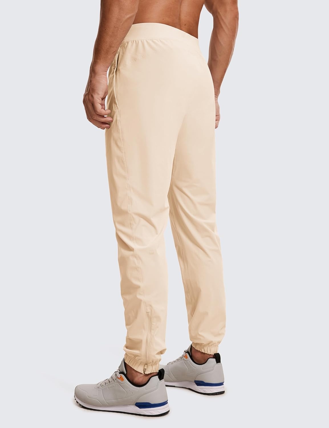 image:imageCRZ YOGA Athletic Joggers for Men 29 Lightweight Running Training Pants with Zip Pockets and Ankle ZippersRaw Linen