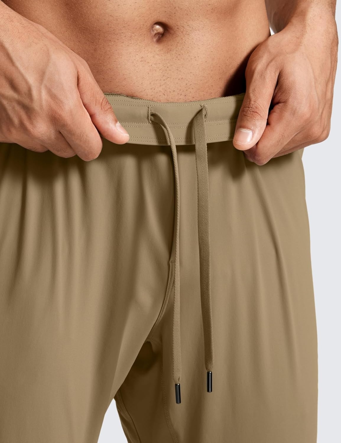 image:imageCRZ YOGA Athletic Joggers for Men 31 Lightweight Running Training Pants with Zip Pockets and Ankle ZippersArtifact Brown