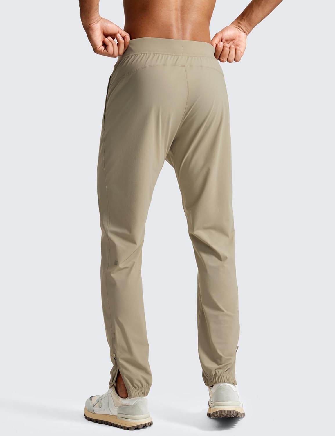 image:imageCRZ YOGA Athletic Joggers for Men 31 Lightweight Running Training Pants with Zip Pockets and Ankle ZippersKhali Barley